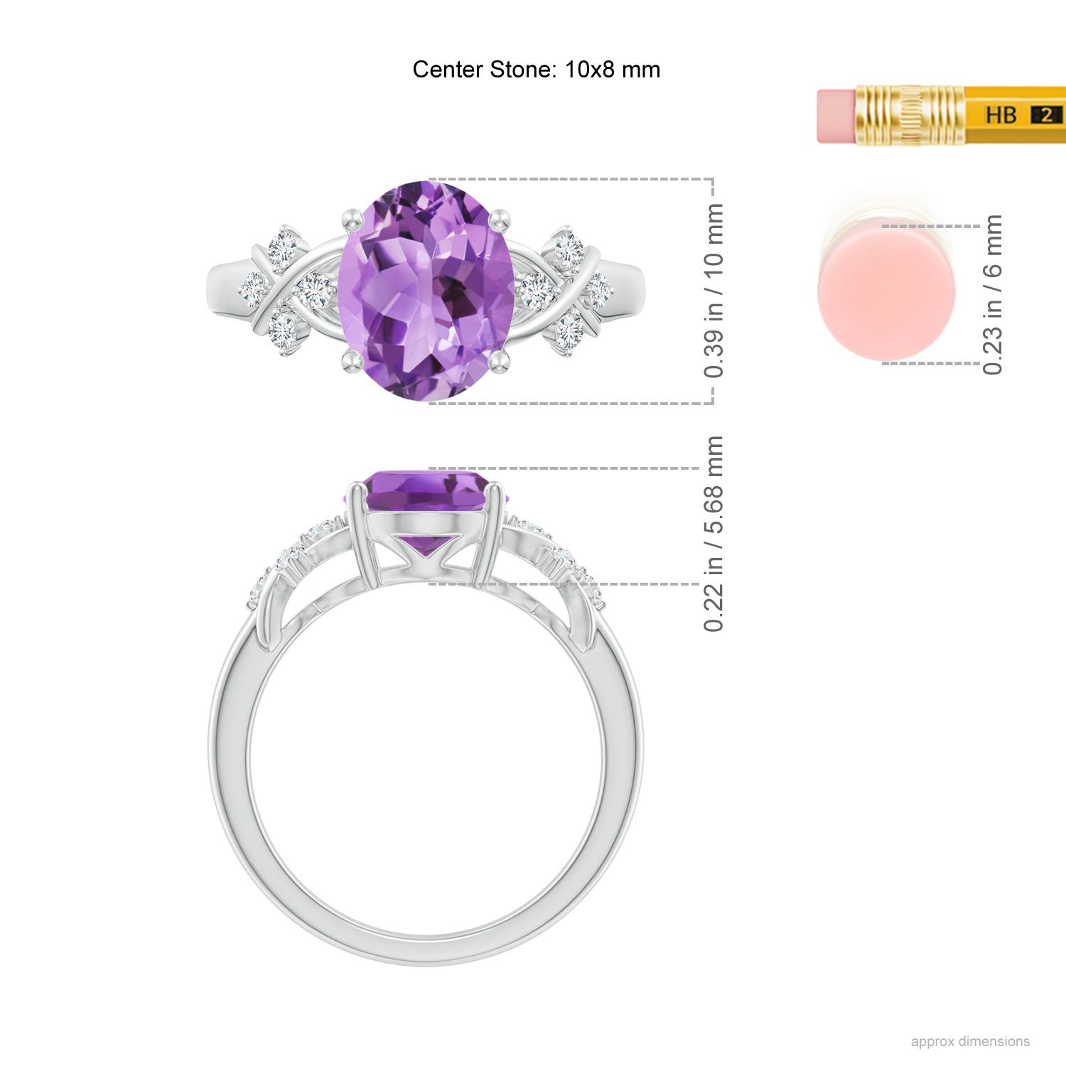 A - Amethyst / 2.45 CT / 14 KT White Gold