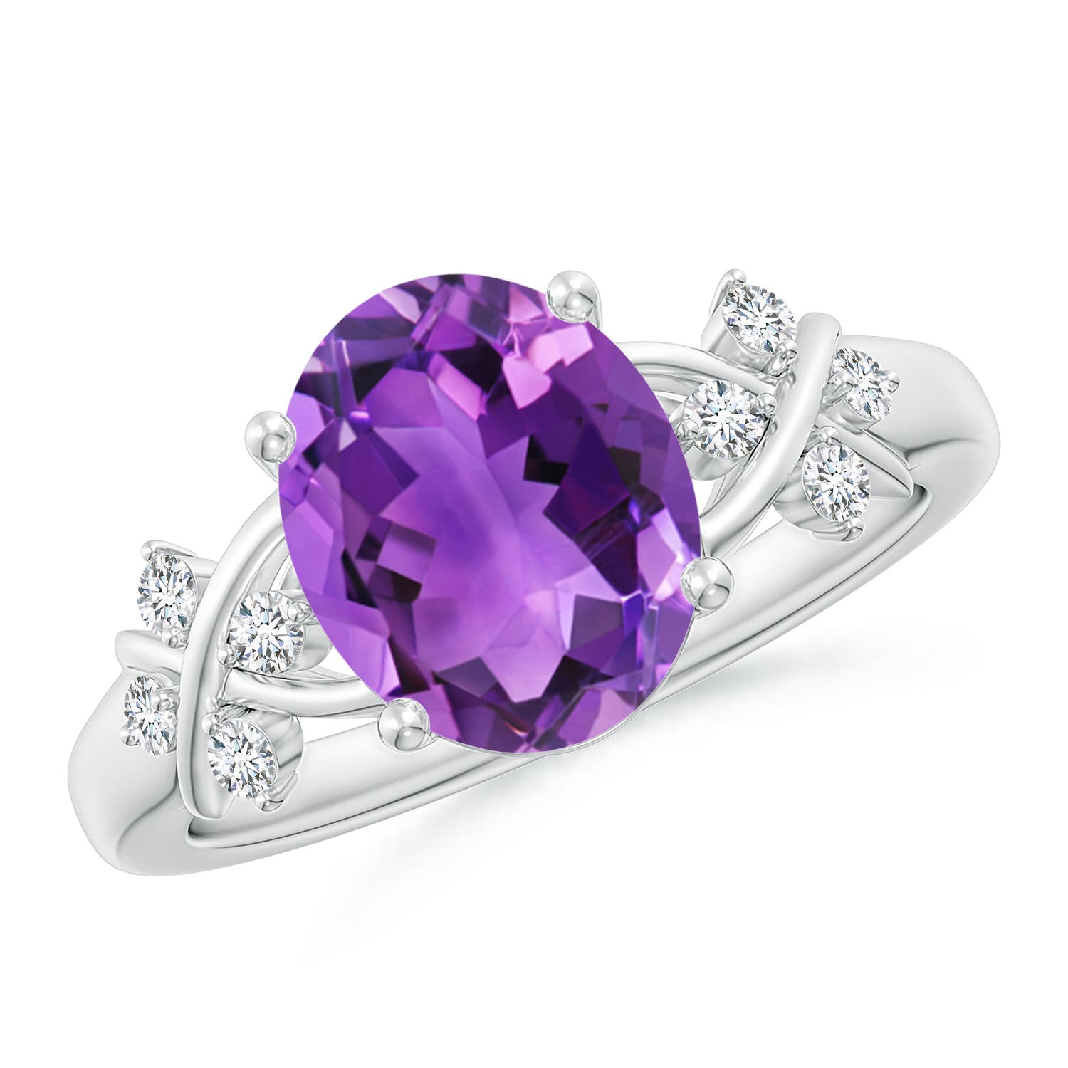 AAA - Amethyst / 2.45 CT / 14 KT White Gold