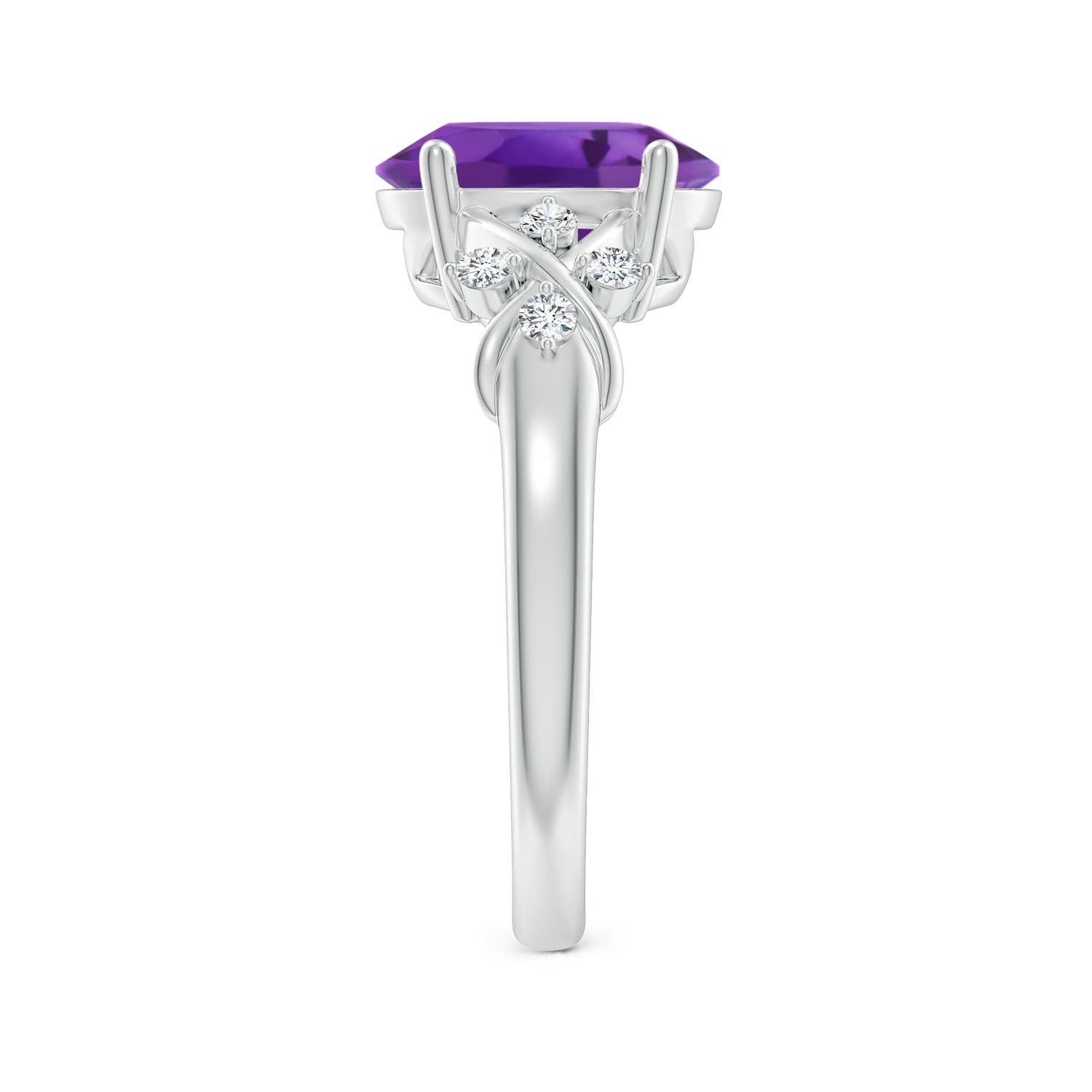 AAA - Amethyst / 2.45 CT / 14 KT White Gold