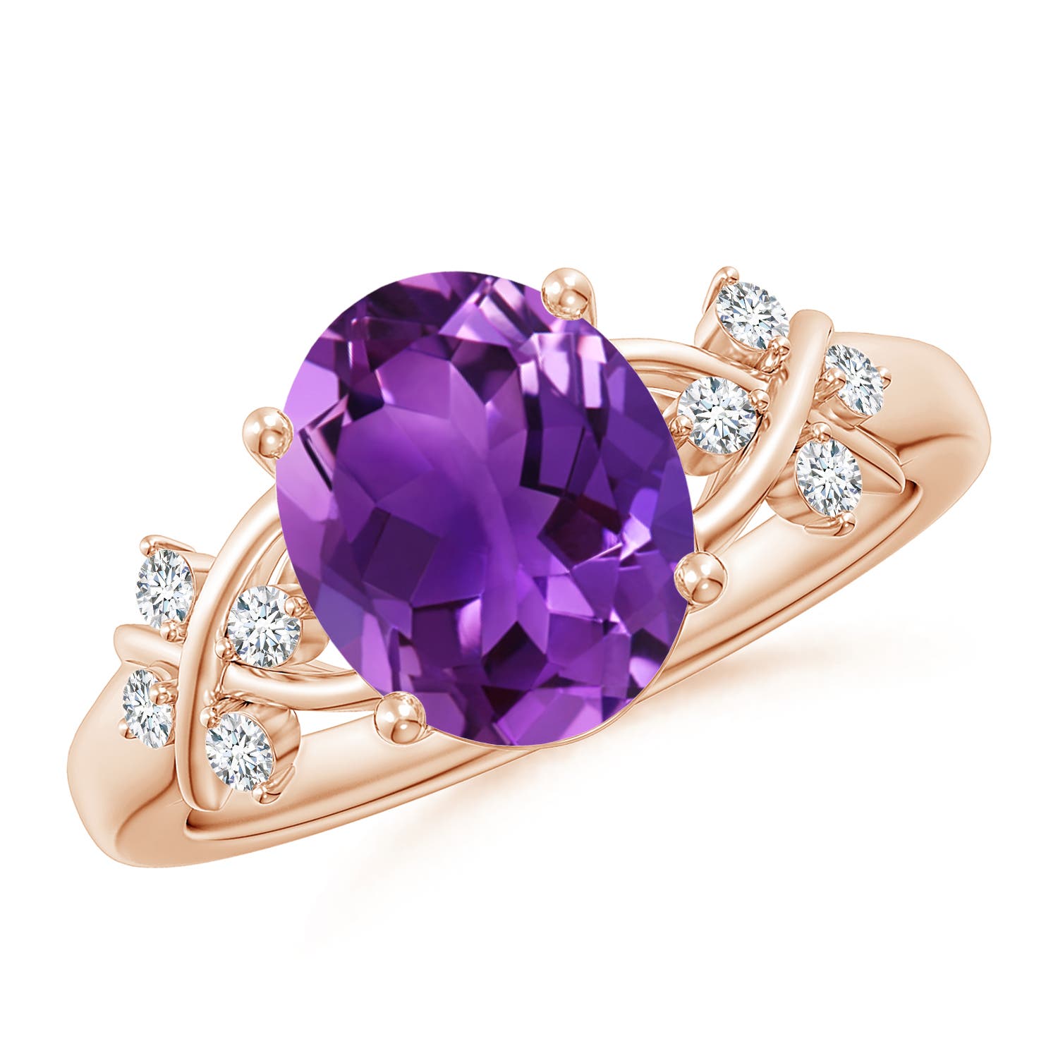 AAAA - Amethyst / 2.45 CT / 14 KT Rose Gold