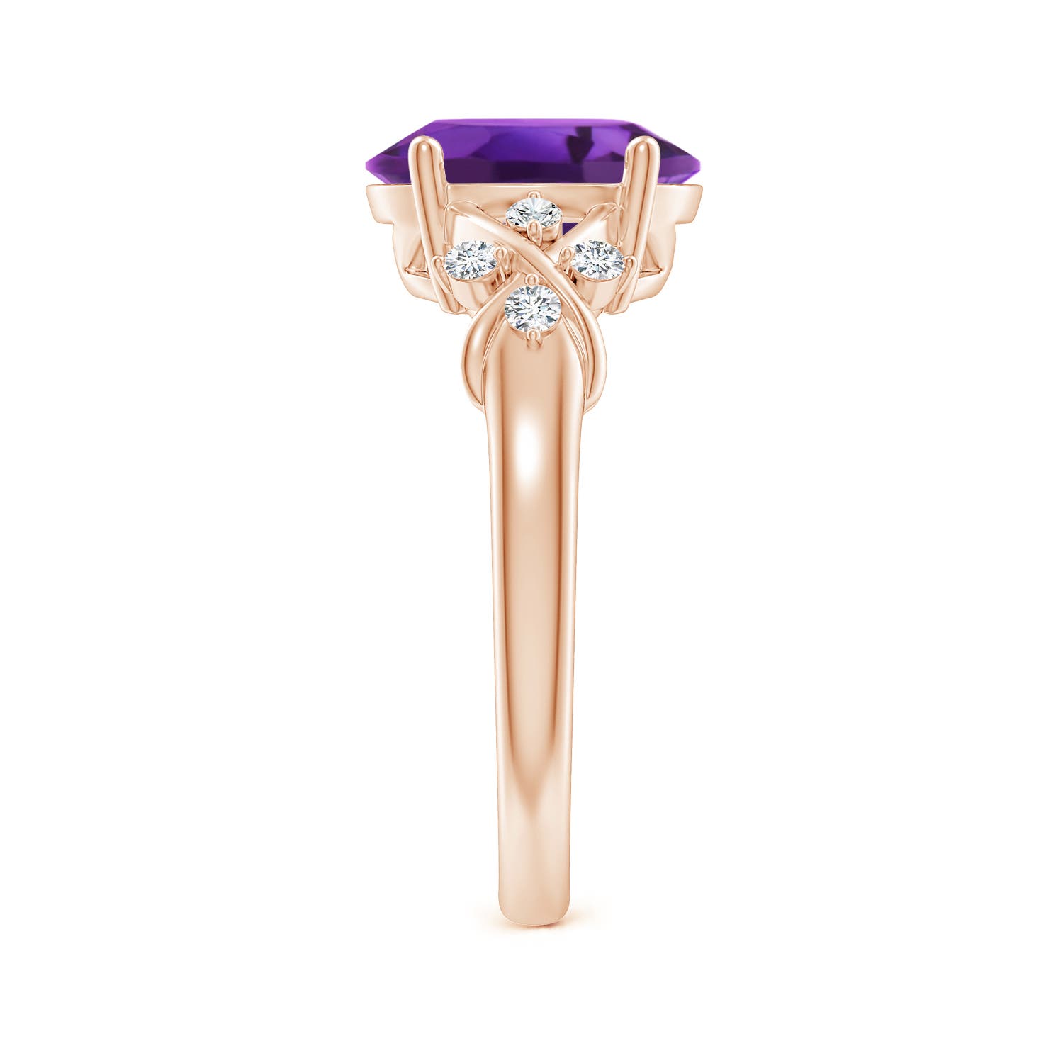 AAAA - Amethyst / 2.45 CT / 14 KT Rose Gold