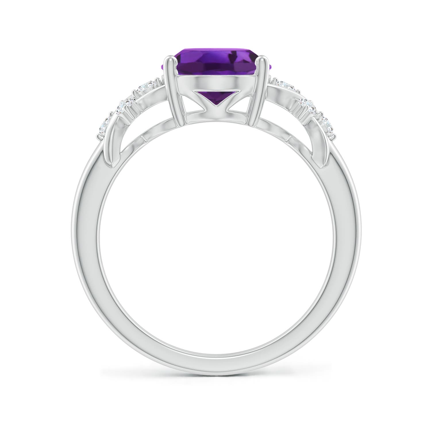 AAAA - Amethyst / 2.45 CT / 14 KT White Gold