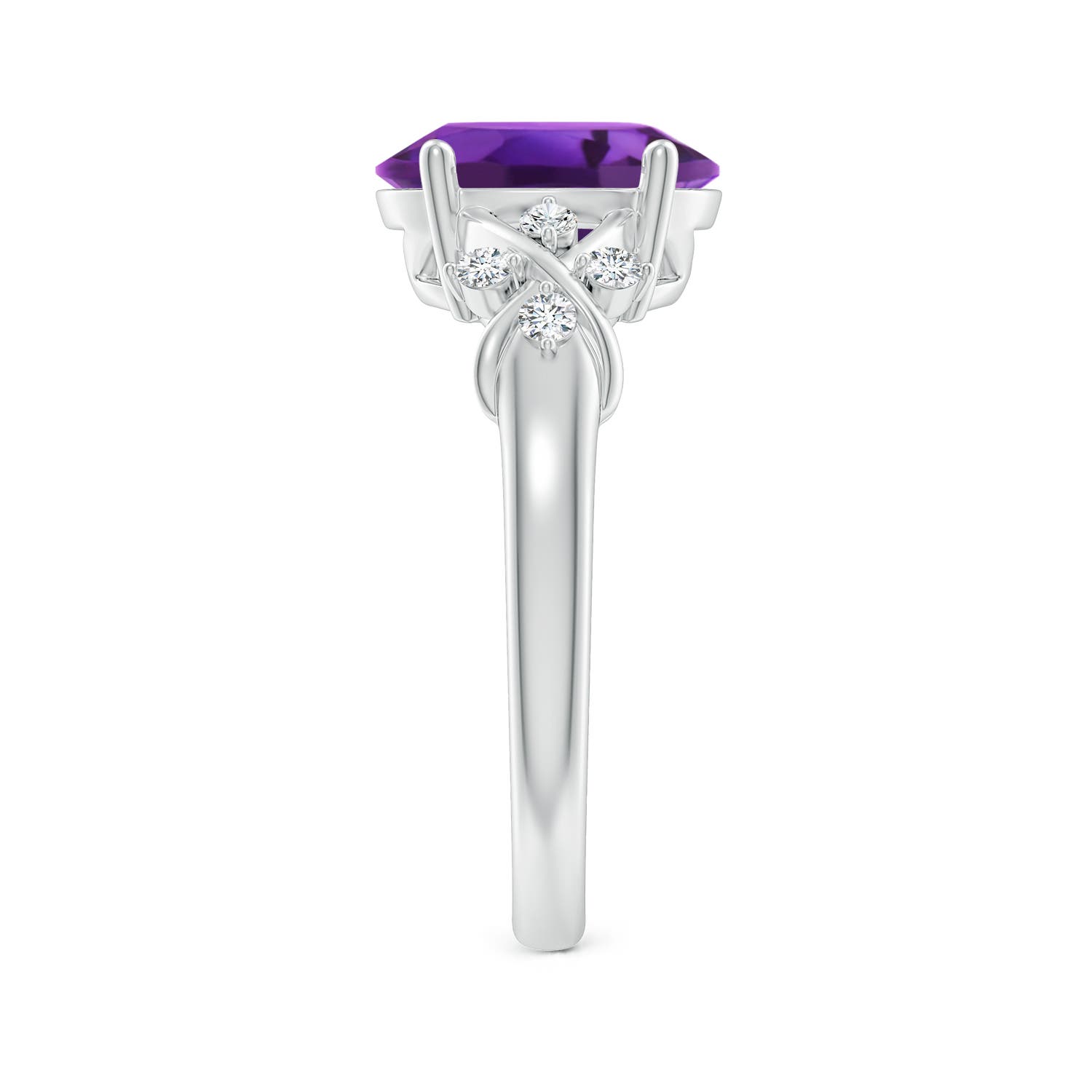 AAAA - Amethyst / 2.45 CT / 14 KT White Gold