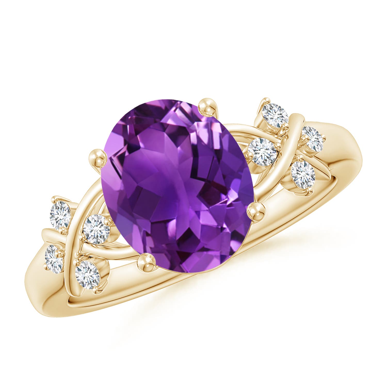 AAAA - Amethyst / 2.45 CT / 14 KT Yellow Gold