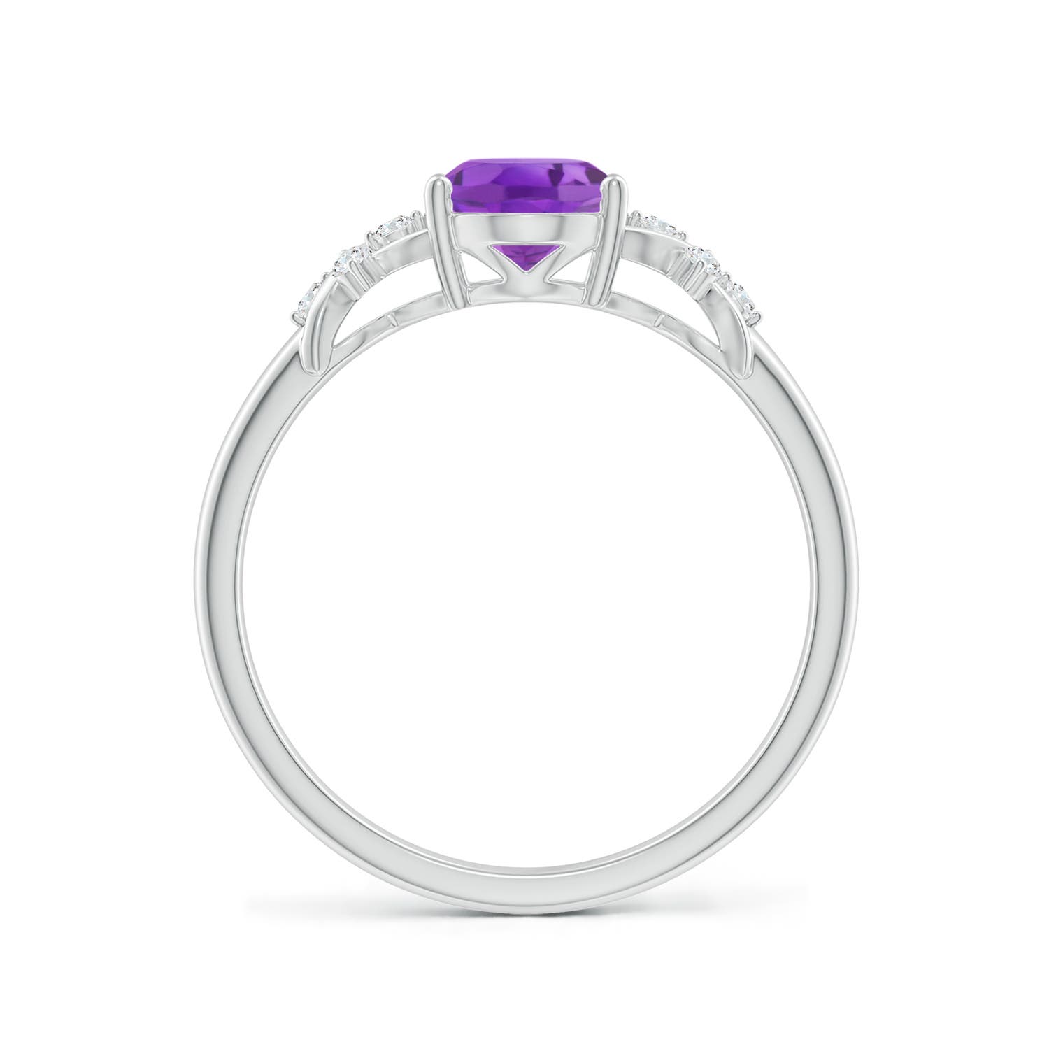 AA - Amethyst / 1.23 CT / 14 KT White Gold