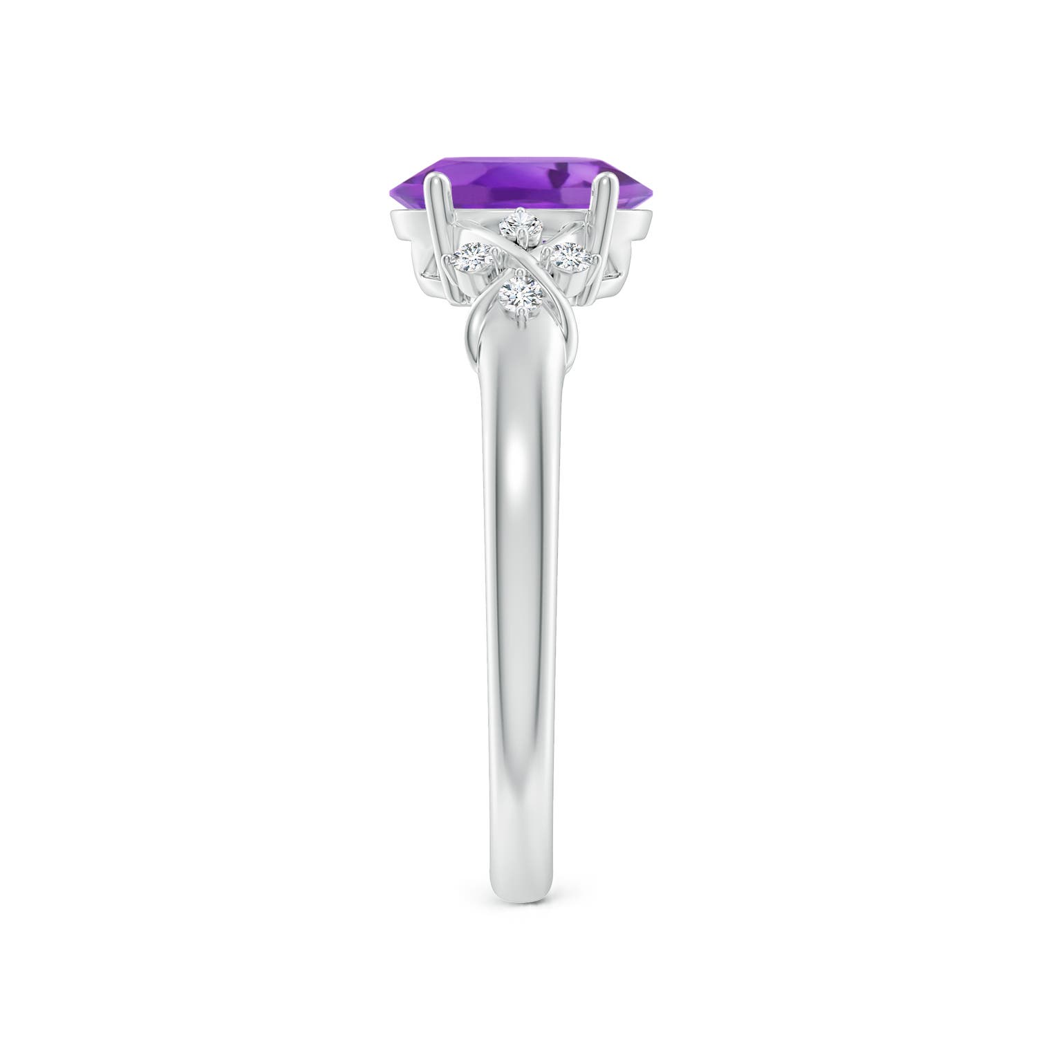 AA - Amethyst / 1.23 CT / 14 KT White Gold