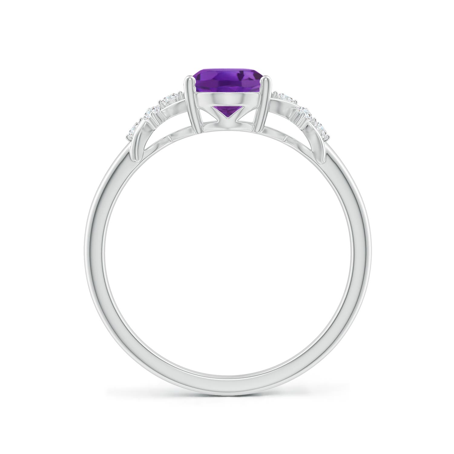 AAA - Amethyst / 1.23 CT / 14 KT White Gold