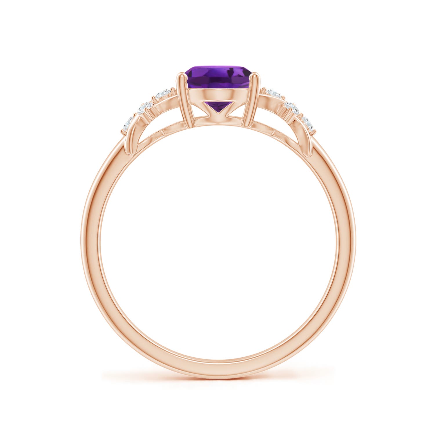 AAAA - Amethyst / 1.23 CT / 14 KT Rose Gold