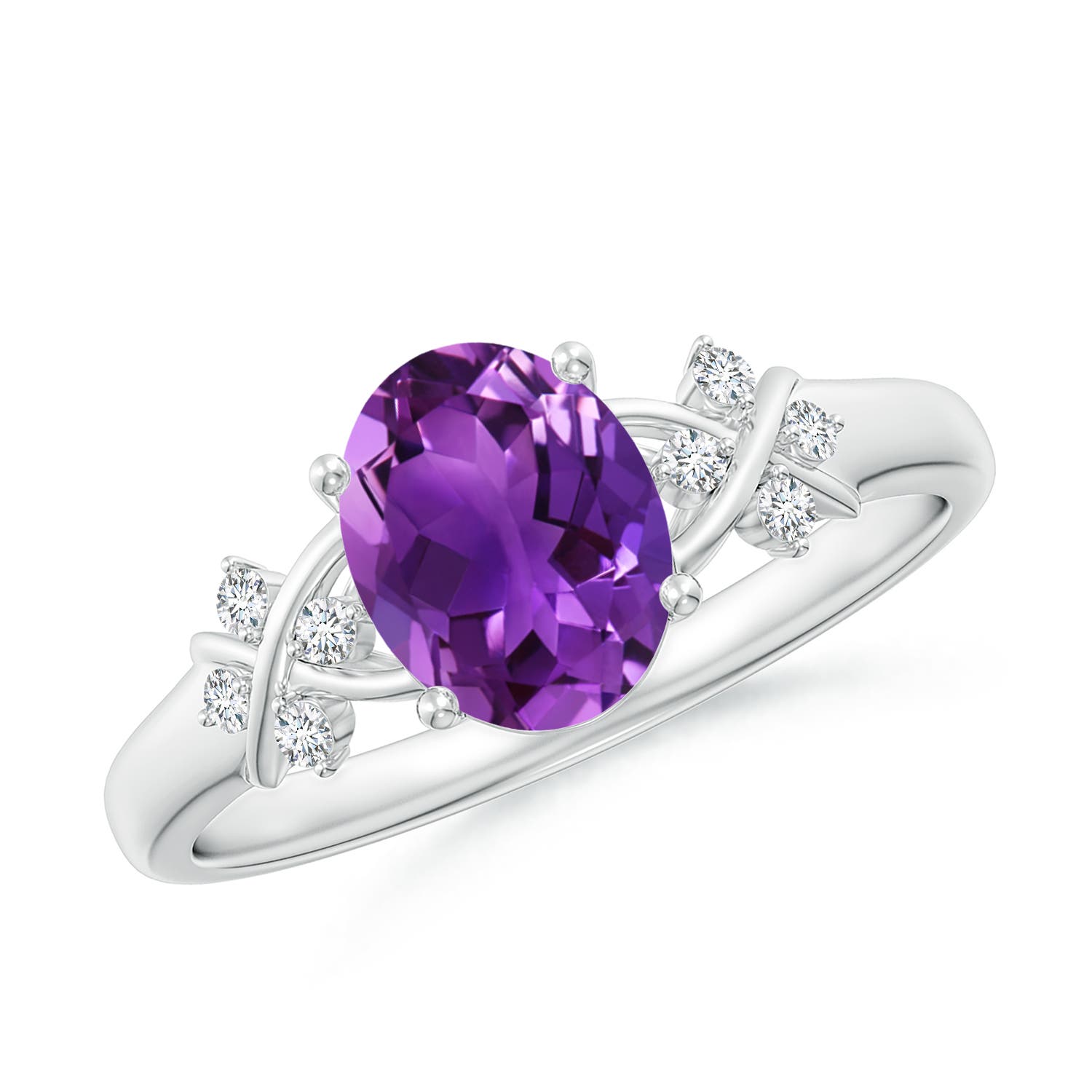 AAAA - Amethyst / 1.23 CT / 14 KT White Gold