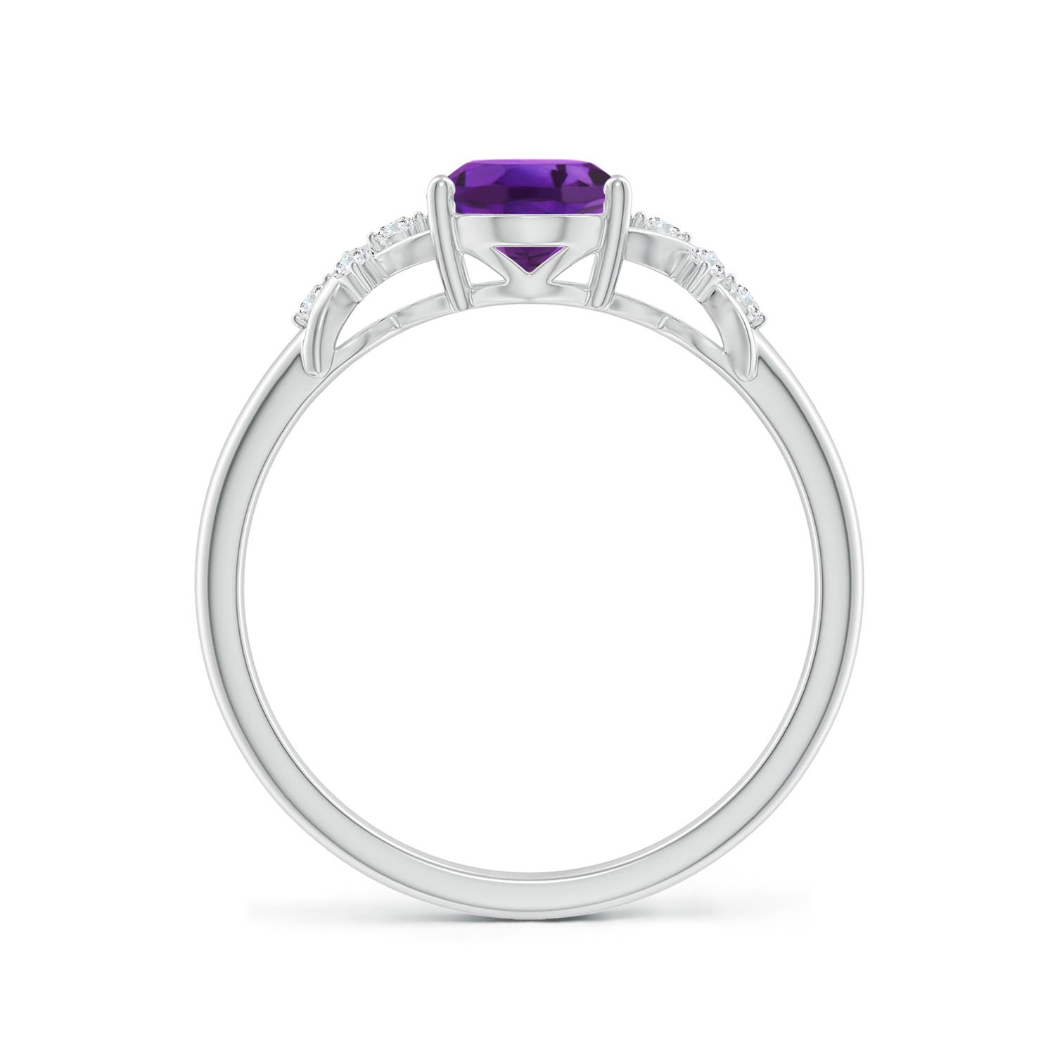 AAAA - Amethyst / 1.23 CT / 14 KT White Gold