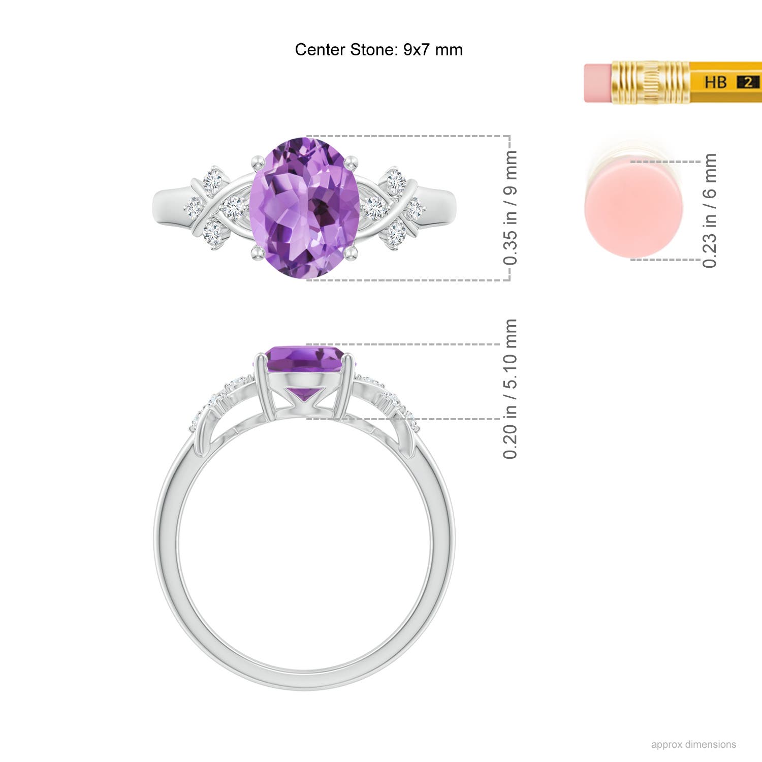 A - Amethyst / 1.71 CT / 14 KT White Gold