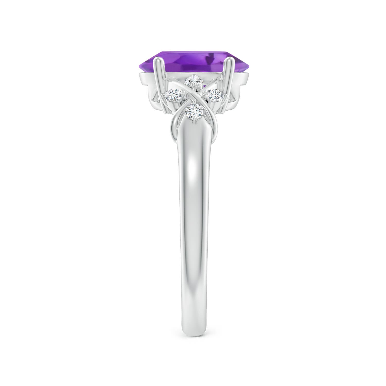 AA - Amethyst / 1.71 CT / 14 KT White Gold