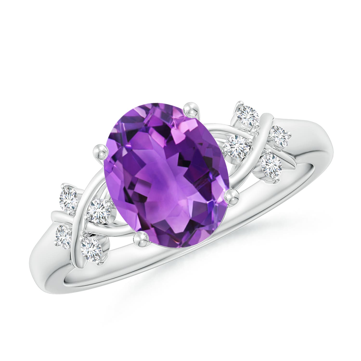 AAA - Amethyst / 1.71 CT / 14 KT White Gold