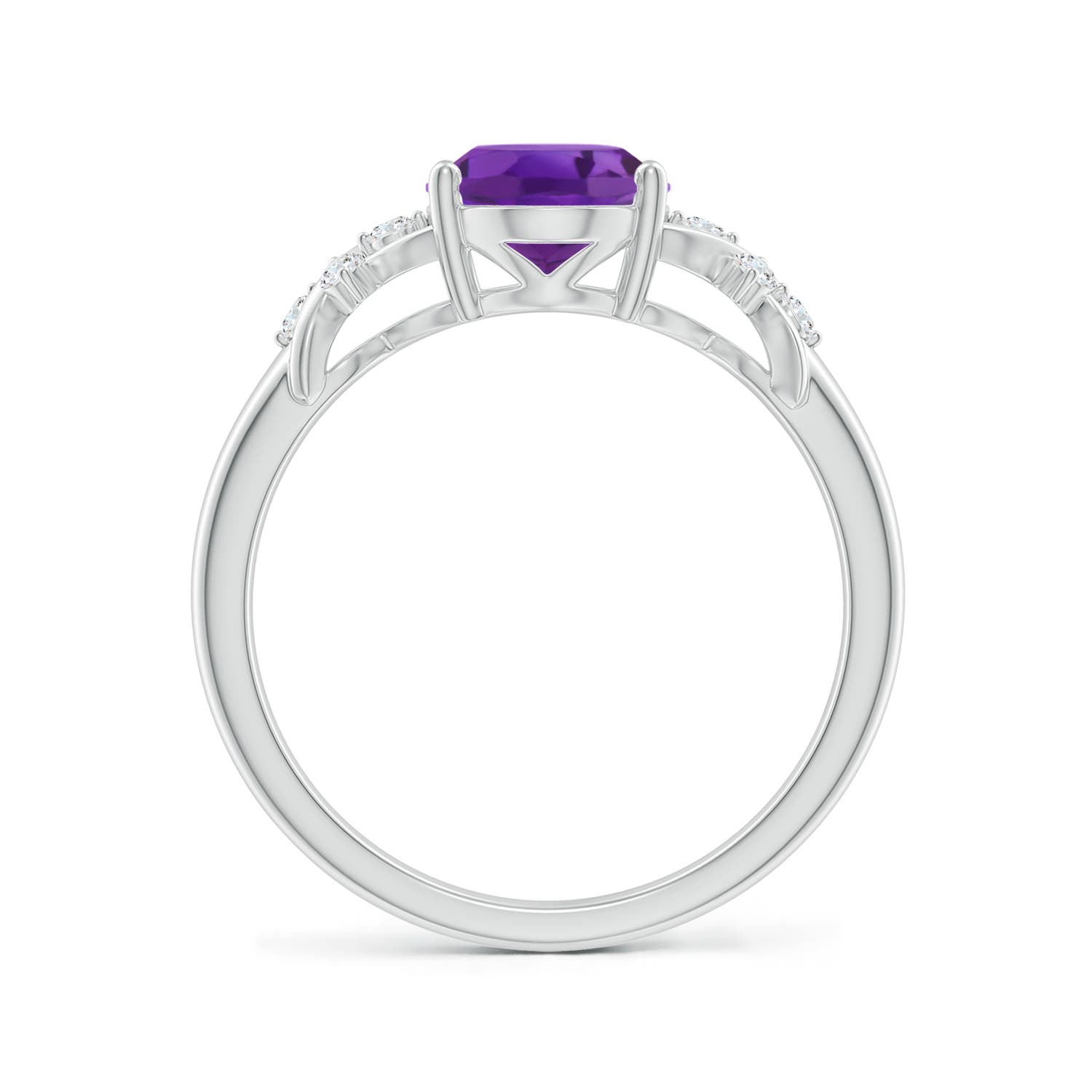 AAA - Amethyst / 1.71 CT / 14 KT White Gold