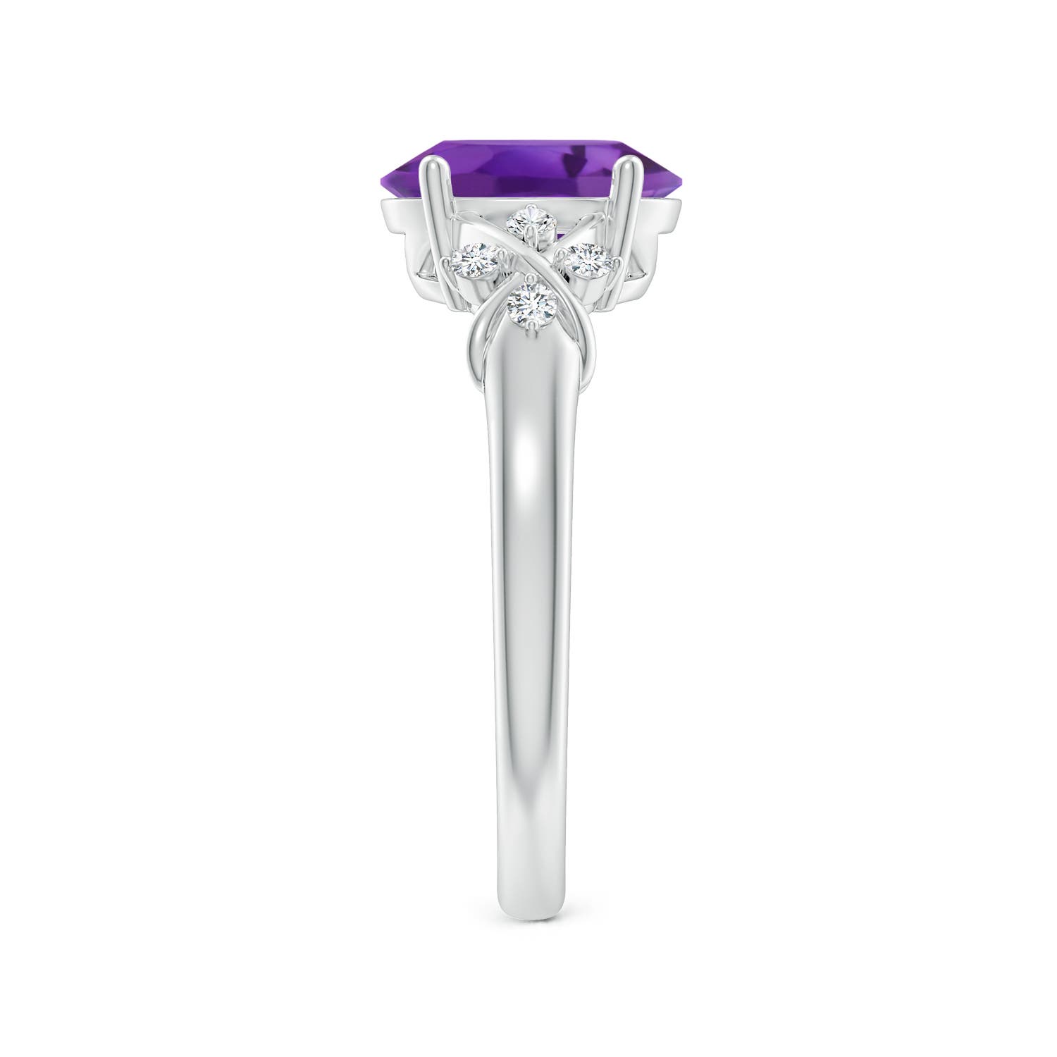 AAA - Amethyst / 1.71 CT / 14 KT White Gold