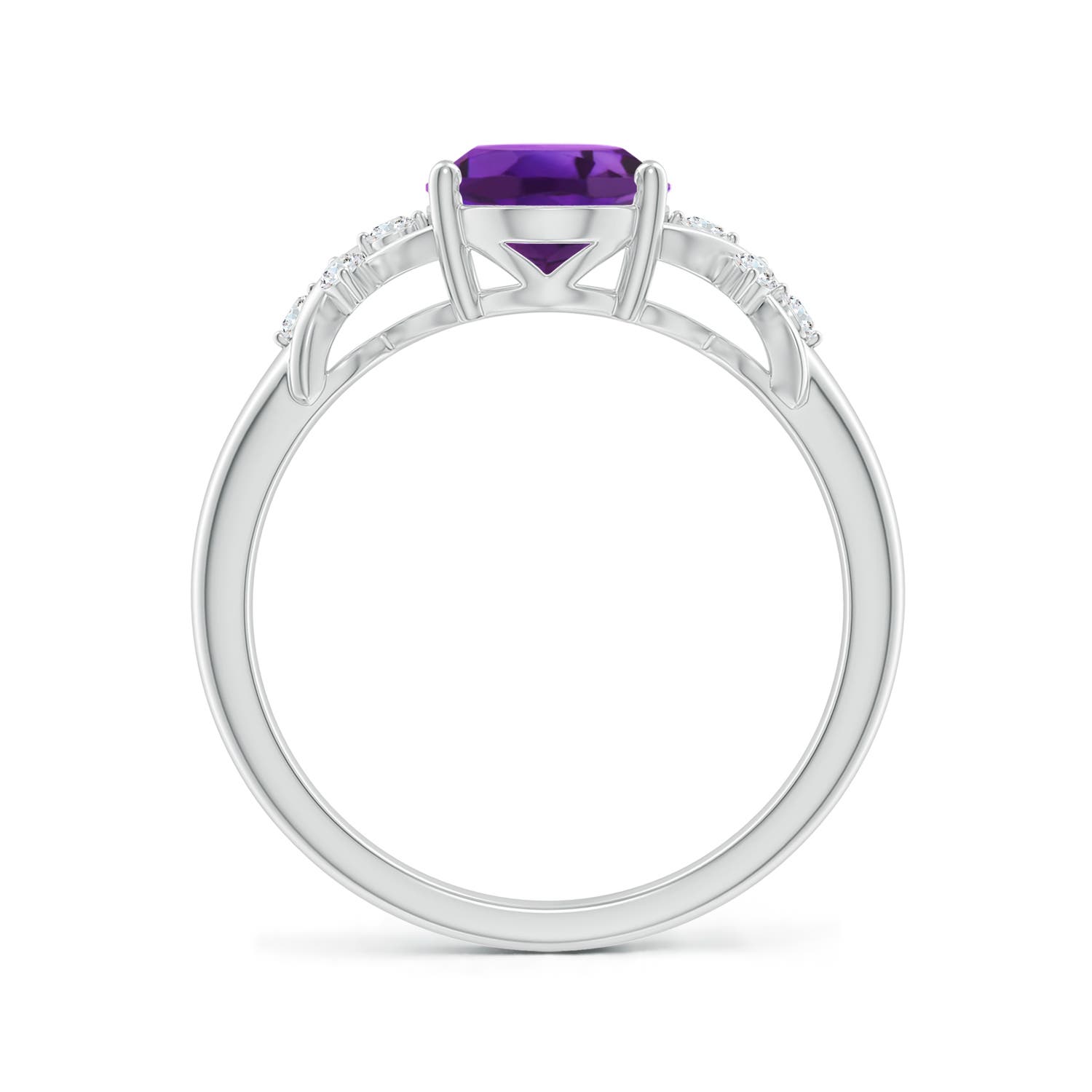 AAAA - Amethyst / 1.71 CT / 14 KT White Gold