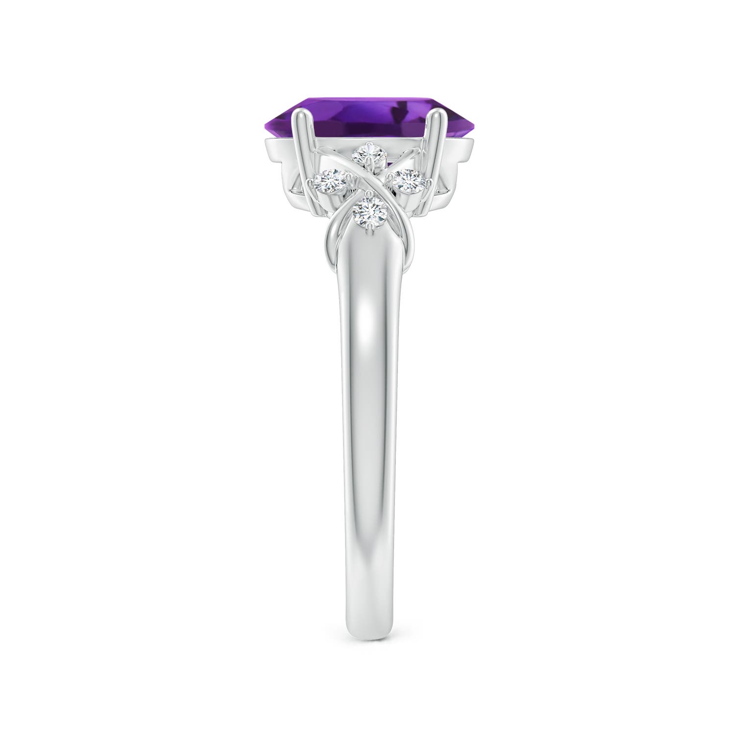 AAAA - Amethyst / 1.71 CT / 14 KT White Gold