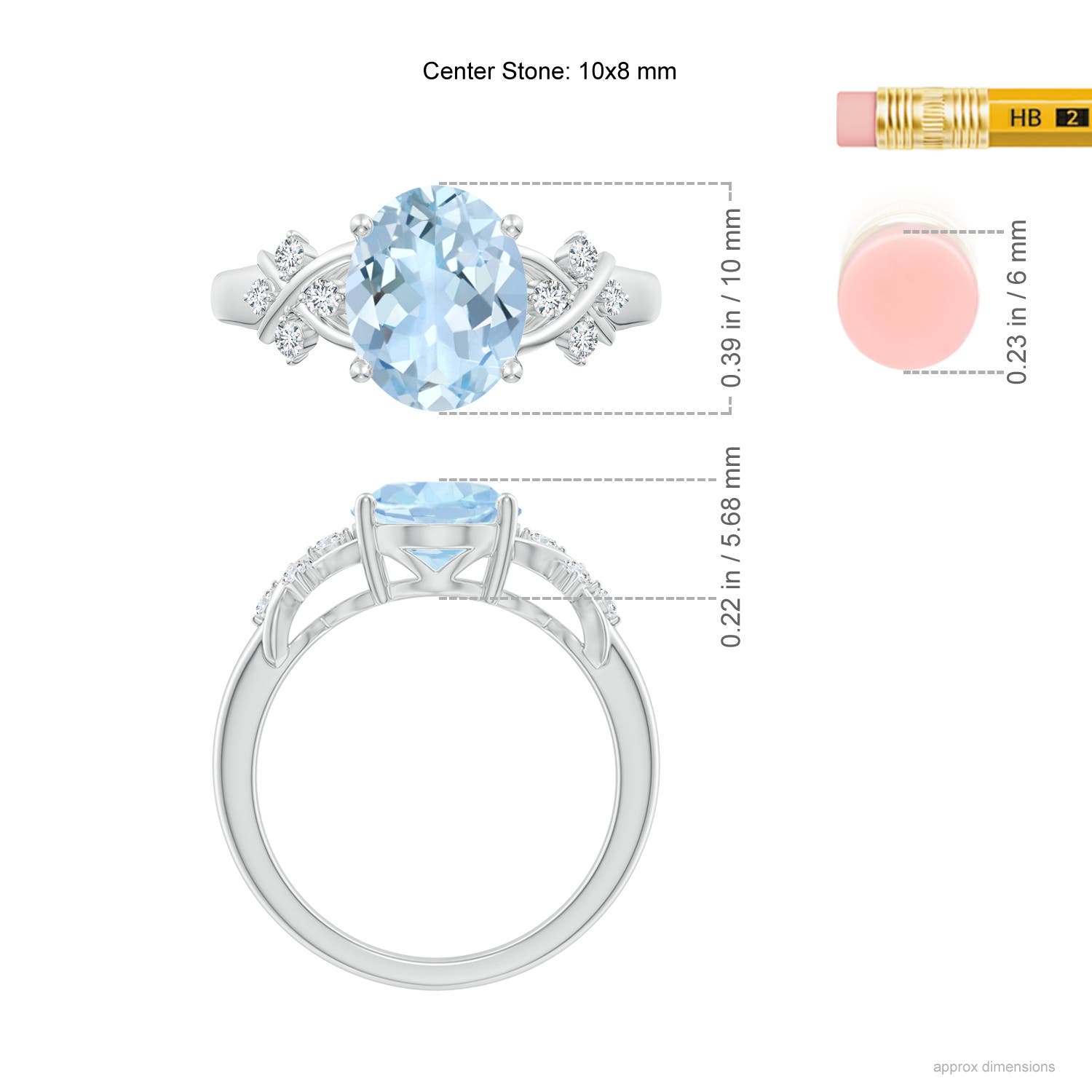 AA - Aquamarine / 2.37 CT / 14 KT White Gold