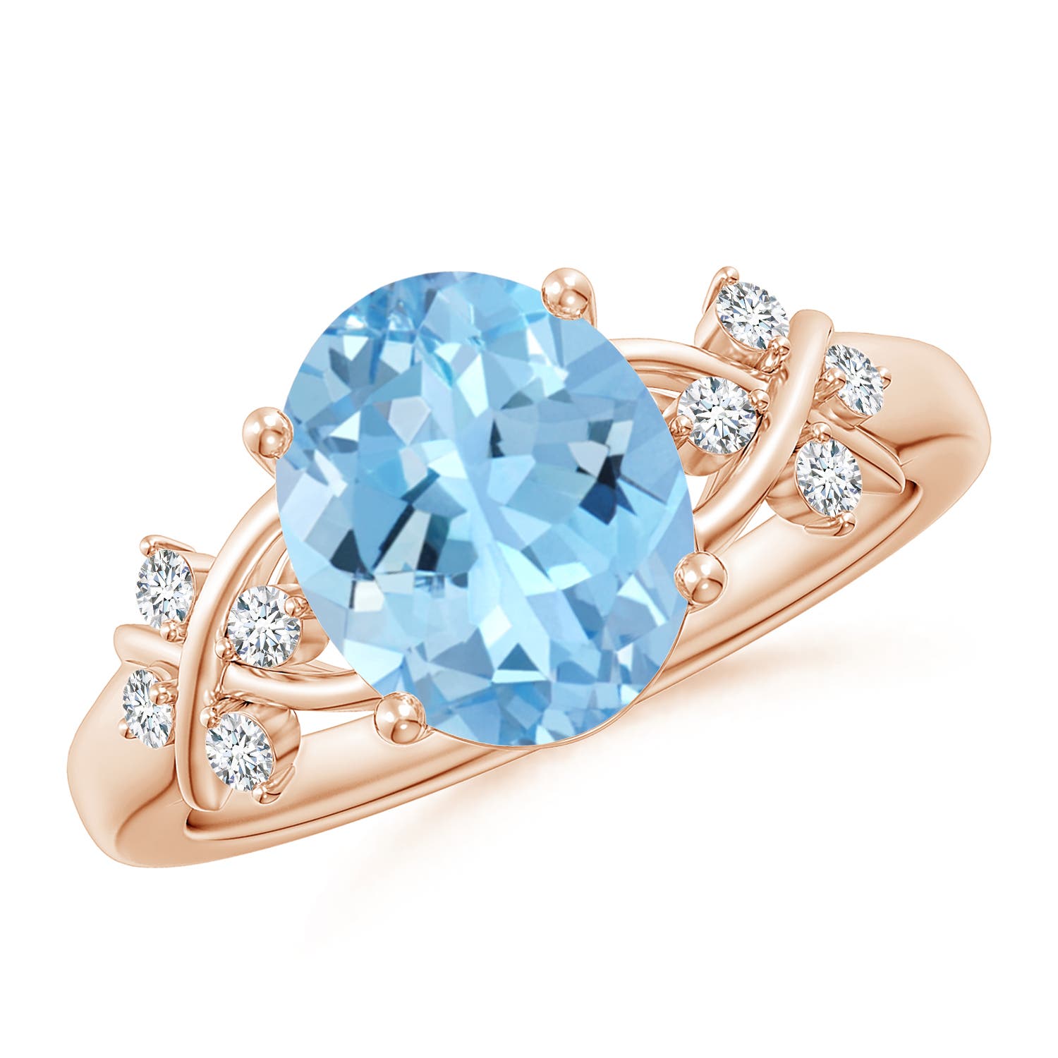 AAAA - Aquamarine / 2.37 CT / 14 KT Rose Gold