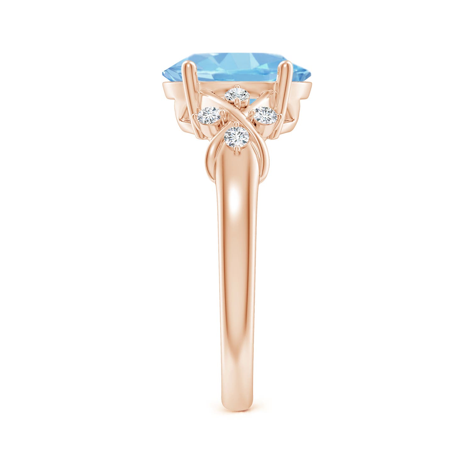 AAAA - Aquamarine / 2.37 CT / 14 KT Rose Gold