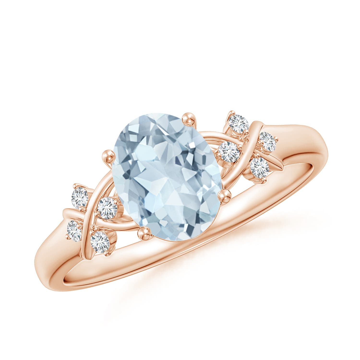 A - Aquamarine / 1.08 CT / 14 KT Rose Gold