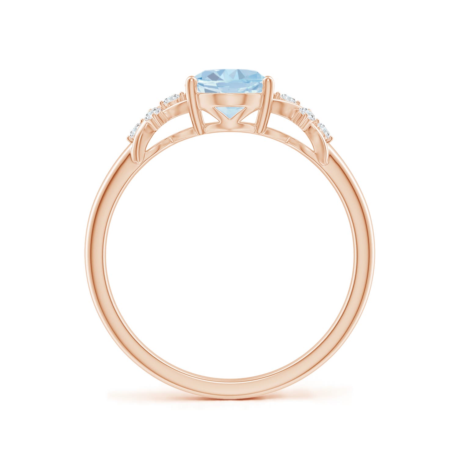 A - Aquamarine / 1.08 CT / 14 KT Rose Gold