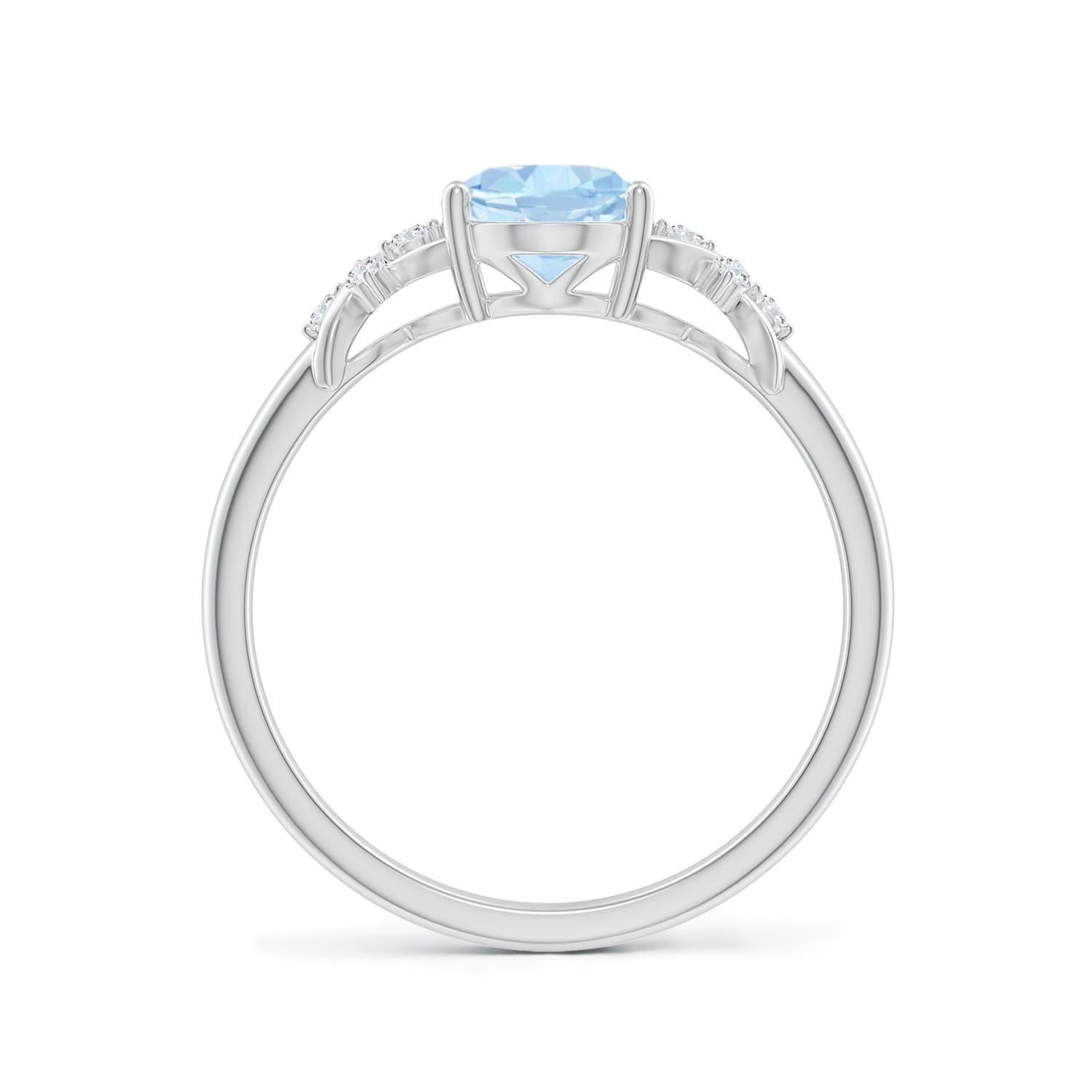 AA - Aquamarine / 1.08 CT / 14 KT White Gold