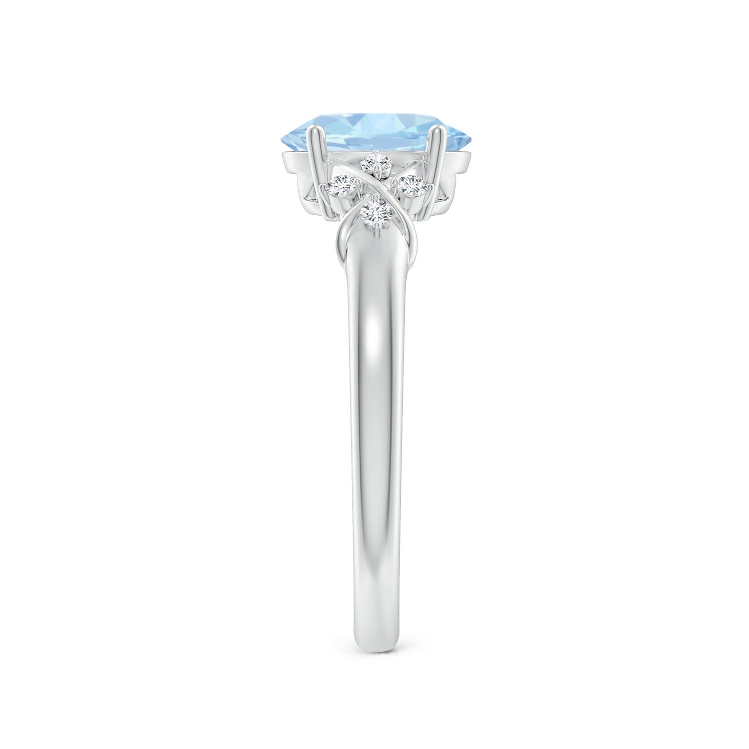 AA - Aquamarine / 1.08 CT / 14 KT White Gold