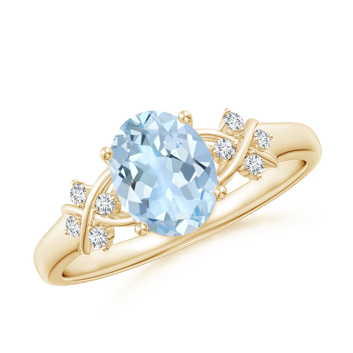 AA - Aquamarine / 1.08 CT / 14 KT Yellow Gold