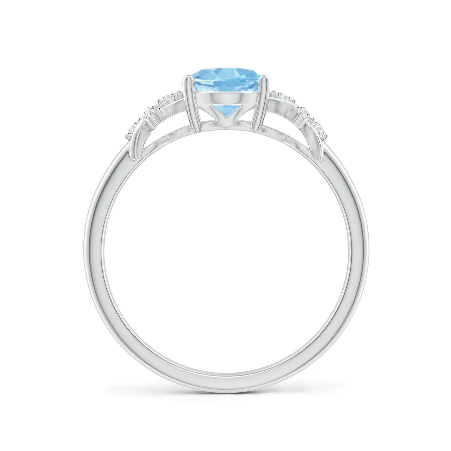 AAAA - Aquamarine / 1.08 CT / 14 KT White Gold