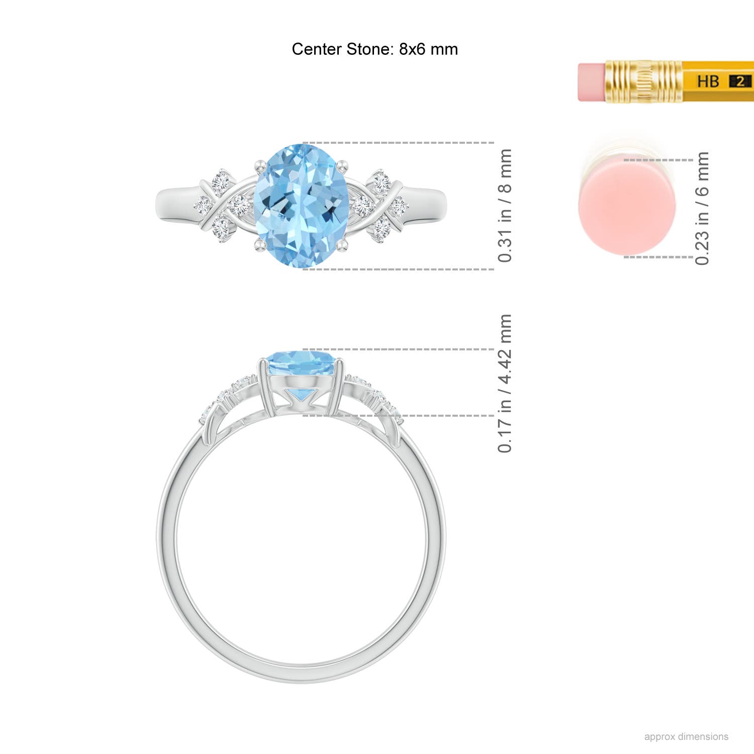 AAAA - Aquamarine / 1.08 CT / 14 KT White Gold