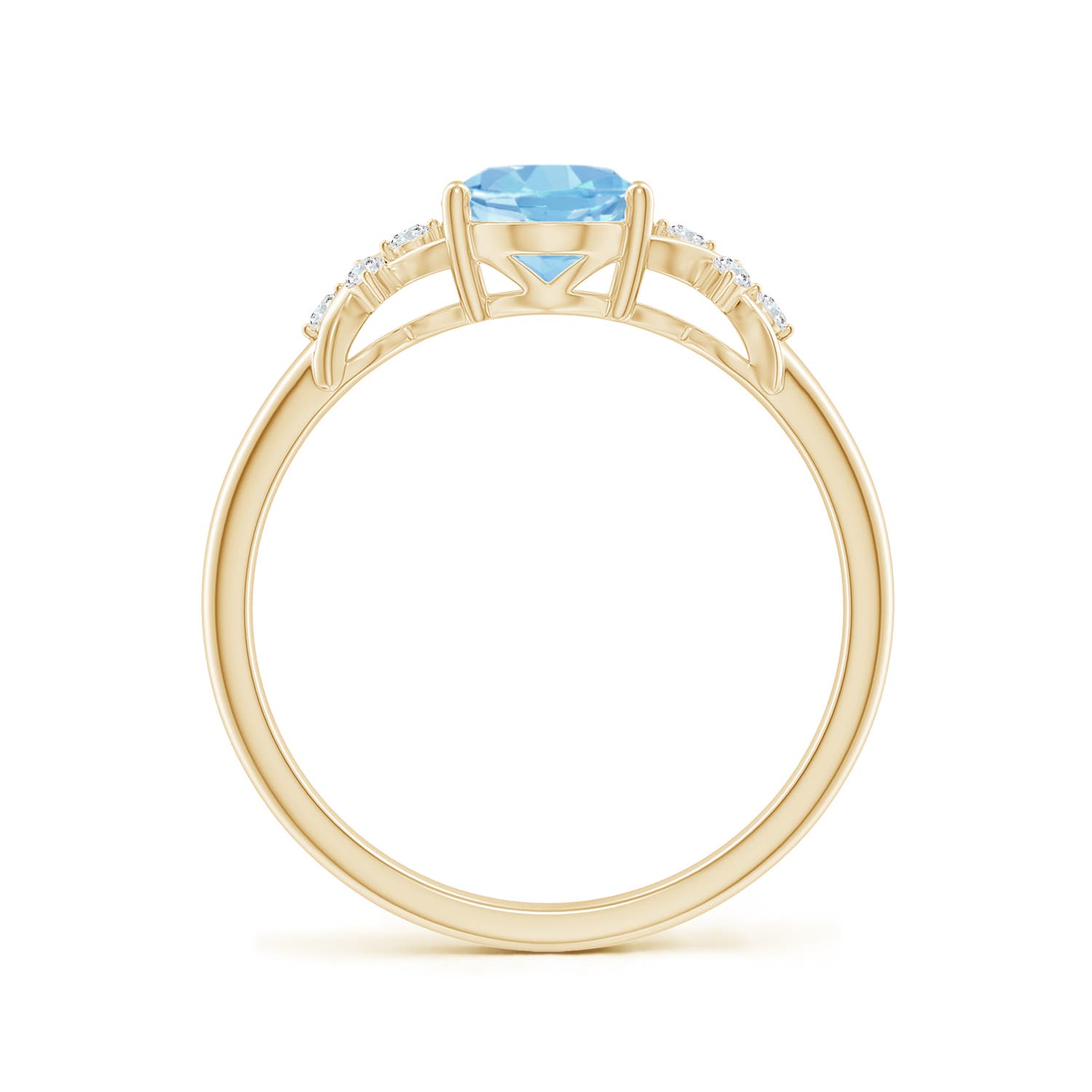 AAAA - Aquamarine / 1.08 CT / 14 KT Yellow Gold