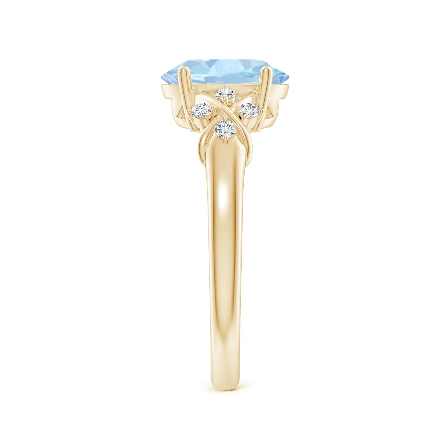 AA - Aquamarine / 1.61 CT / 14 KT Yellow Gold