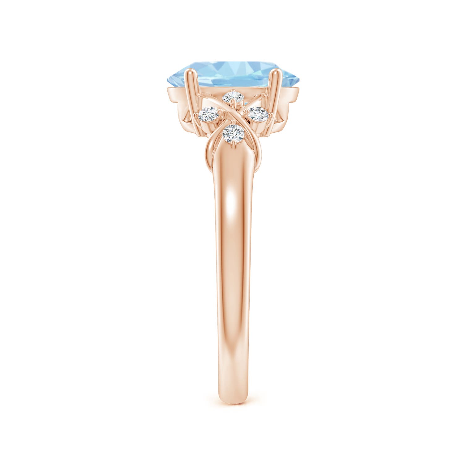 AAA - Aquamarine / 1.61 CT / 14 KT Rose Gold