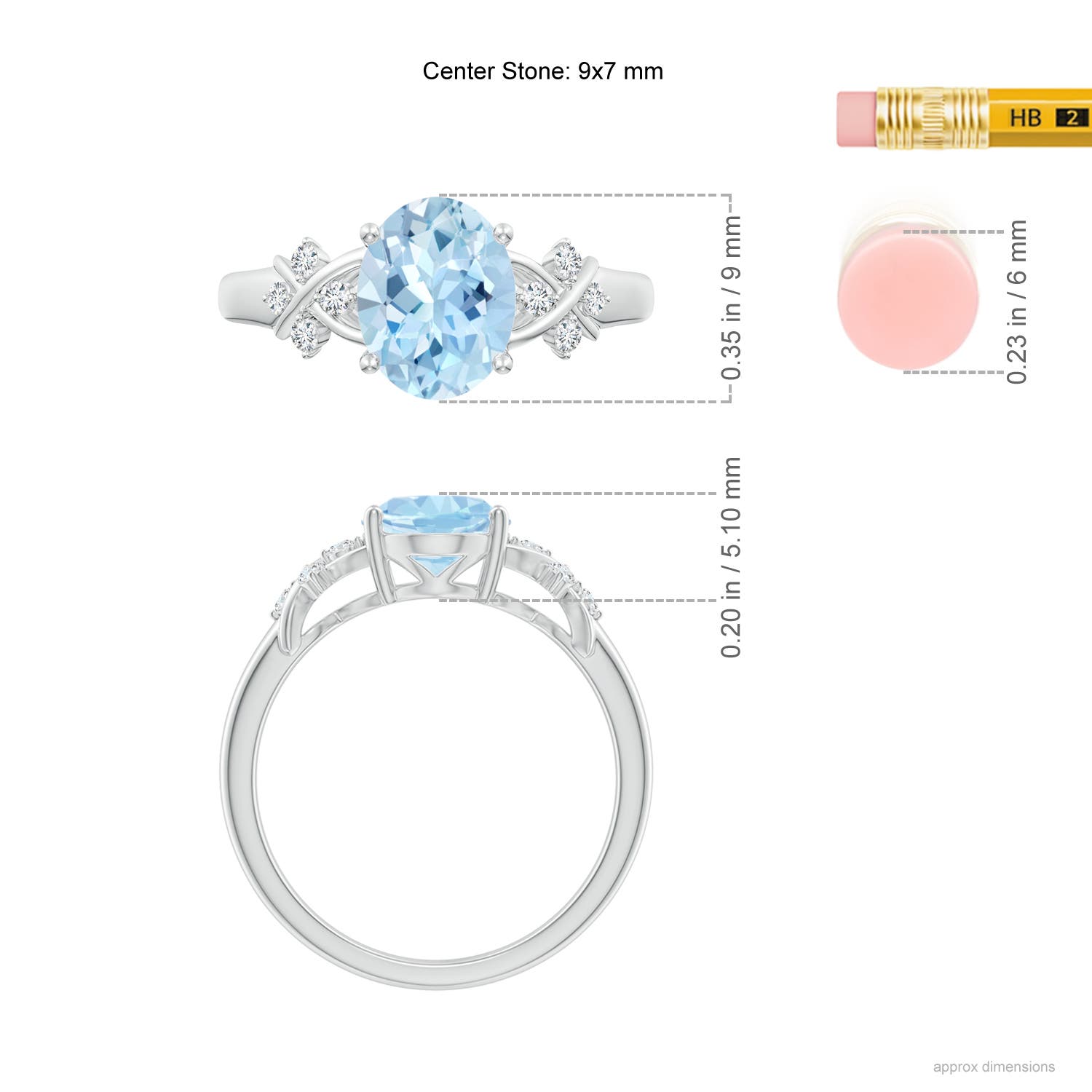 AAA - Aquamarine / 1.61 CT / 14 KT White Gold