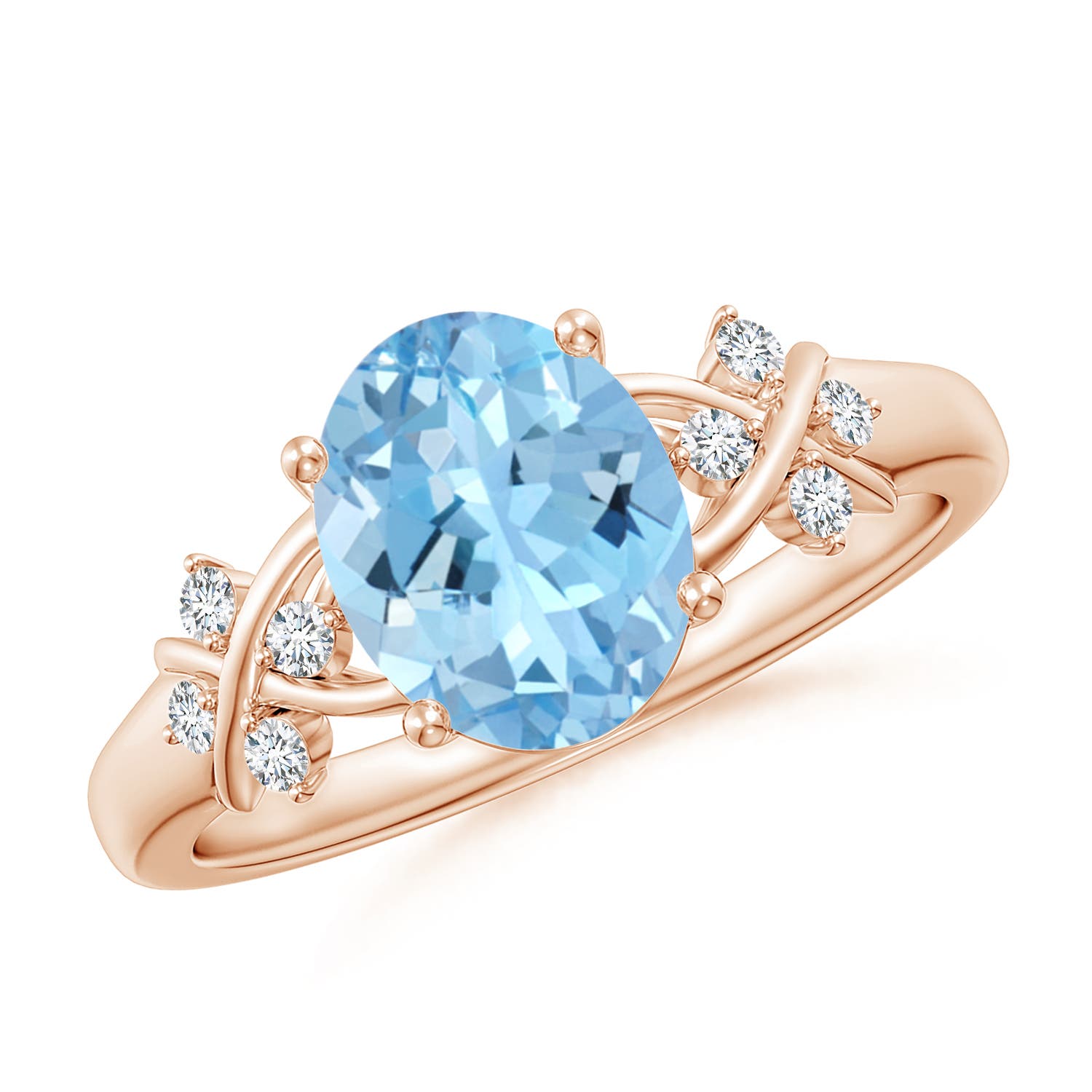 AAAA - Aquamarine / 1.61 CT / 14 KT Rose Gold