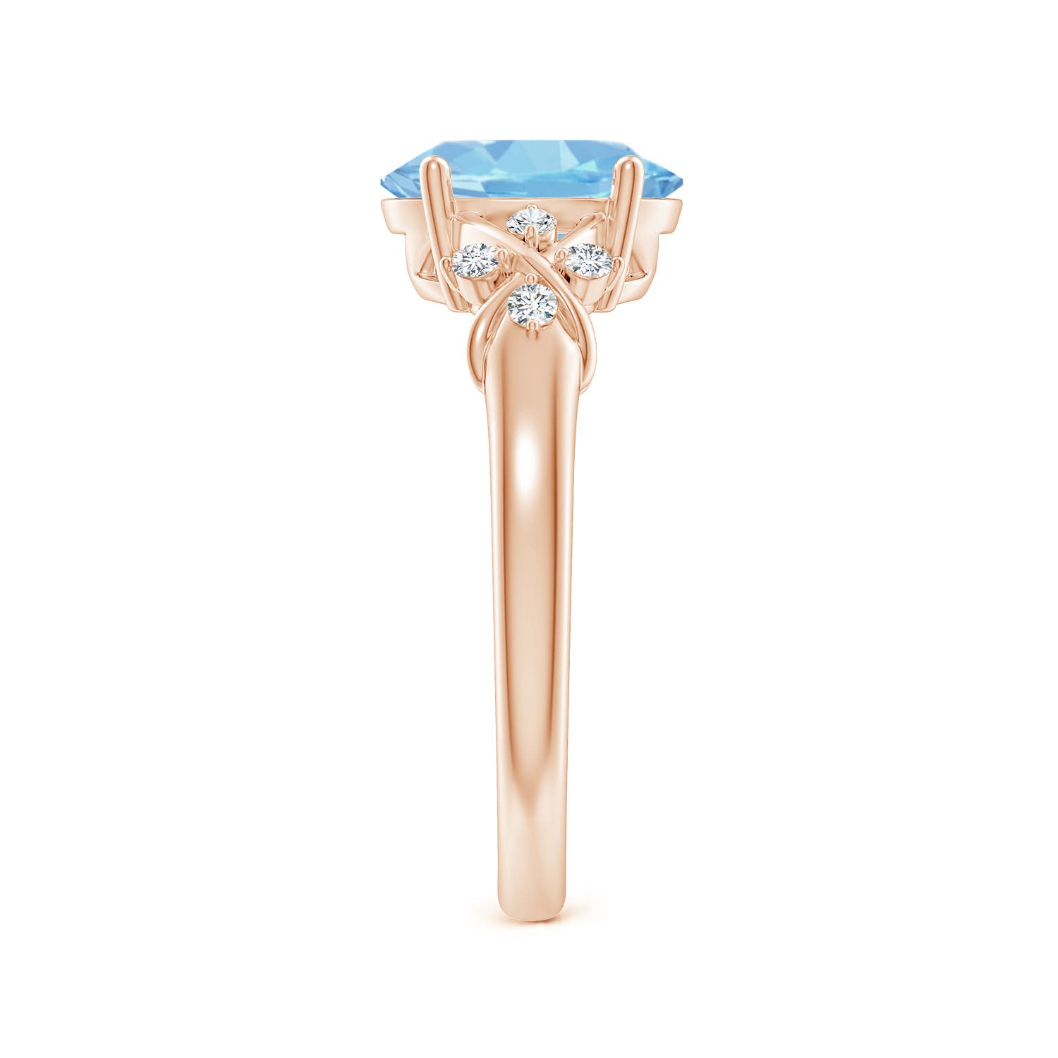 AAAA - Aquamarine / 1.61 CT / 14 KT Rose Gold