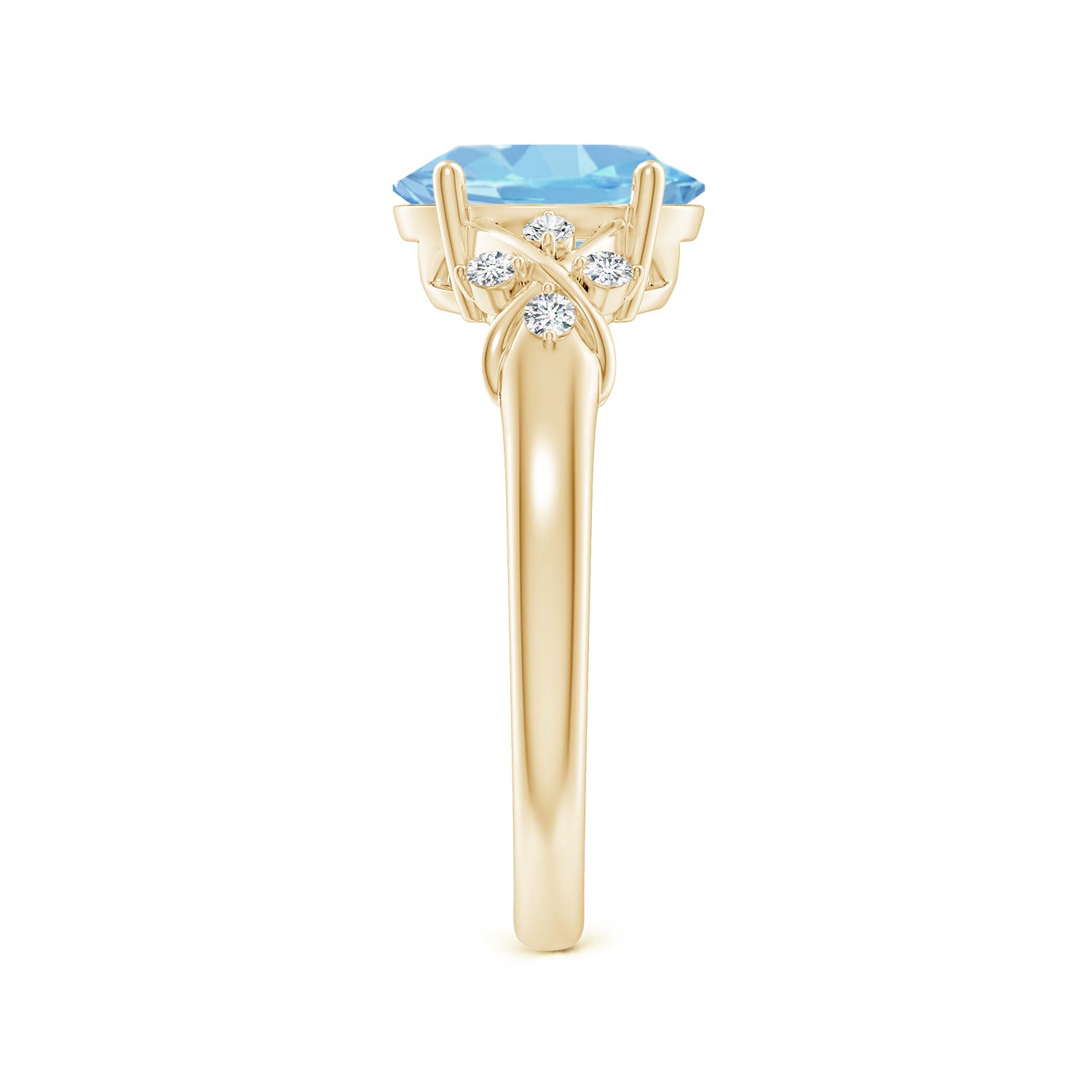 AAAA - Aquamarine / 1.61 CT / 14 KT Yellow Gold