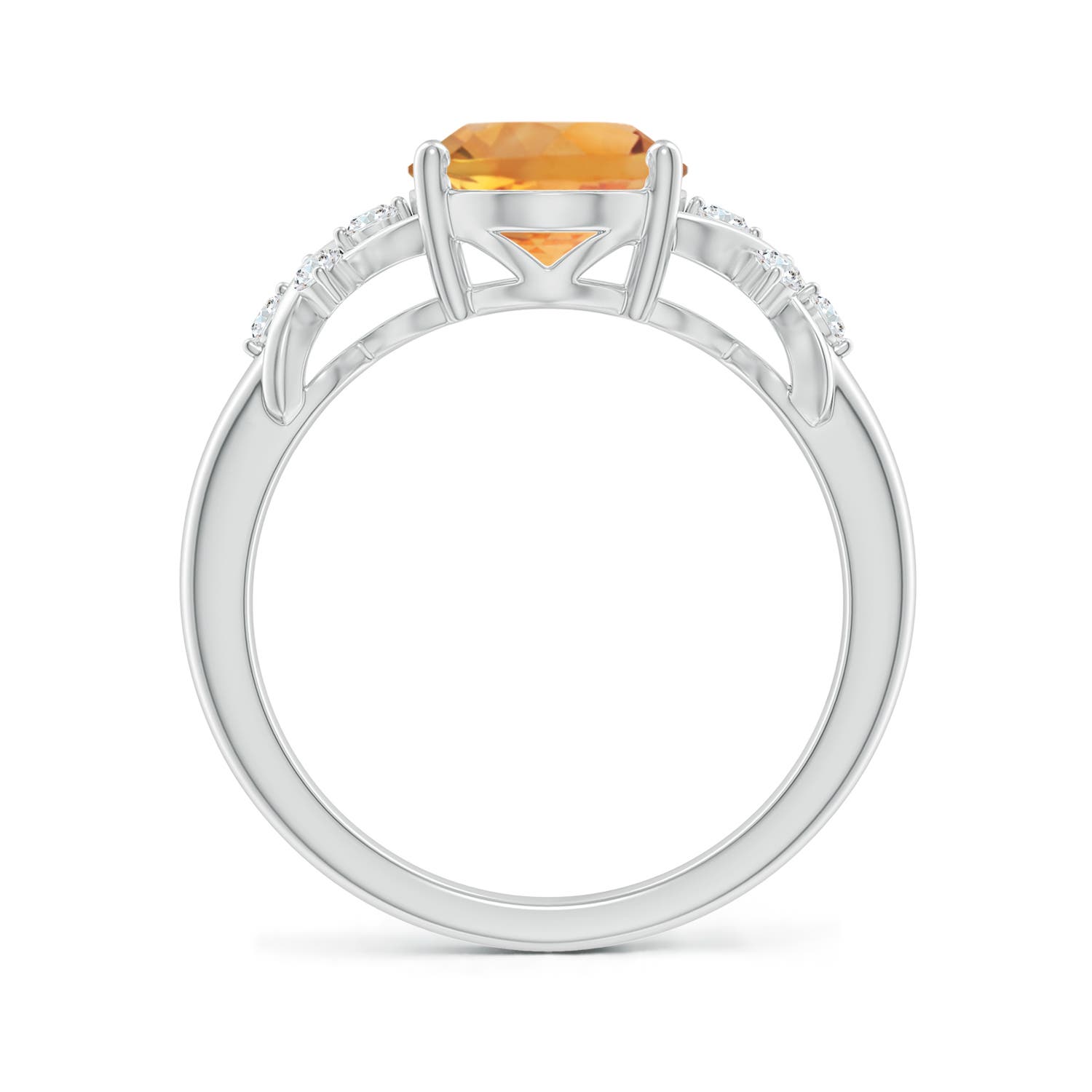 AA - Citrine / 2.67 CT / 14 KT White Gold