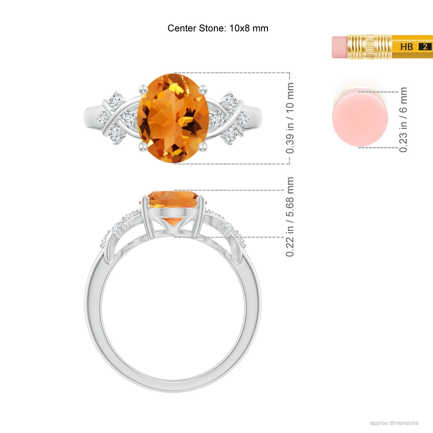 AAA - Citrine / 2.67 CT / 14 KT White Gold