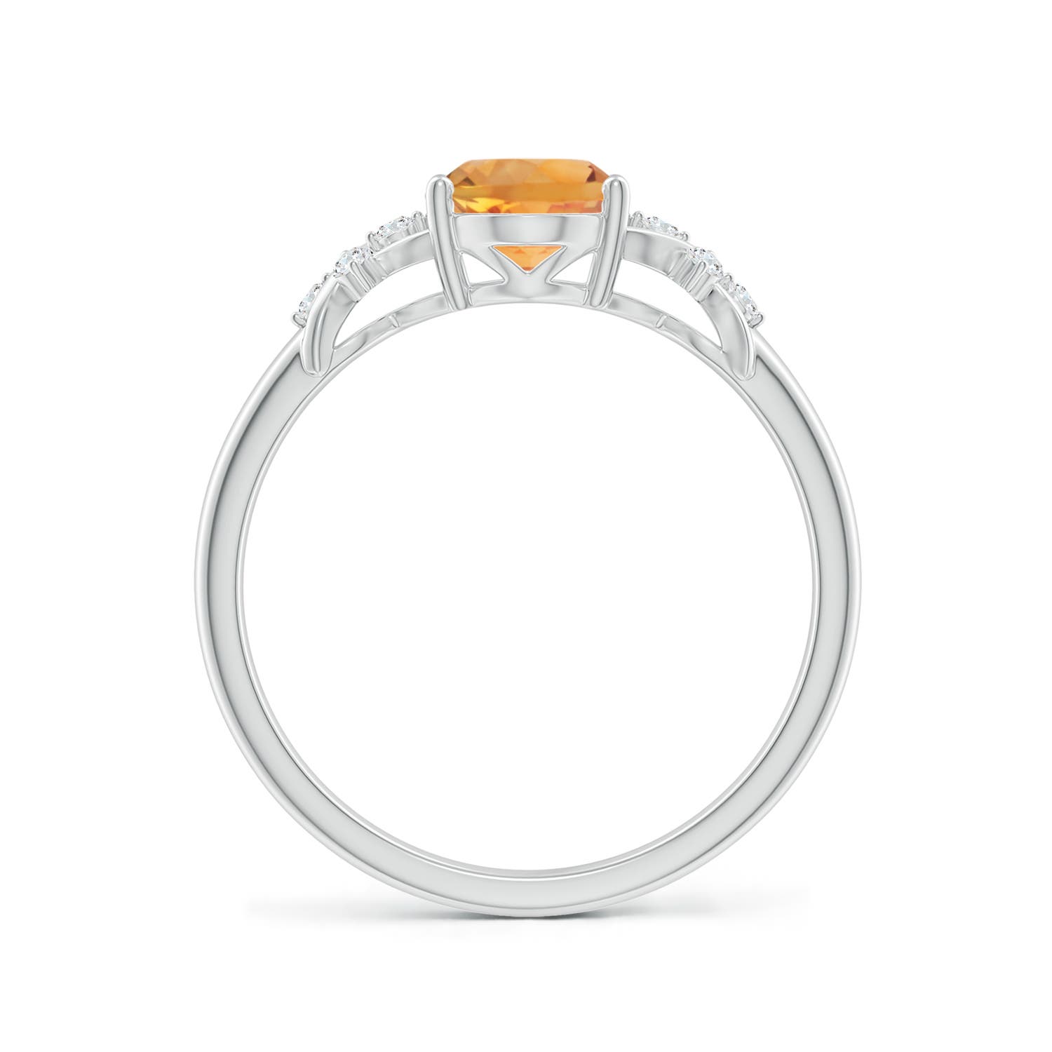 AA - Citrine / 1.18 CT / 14 KT White Gold