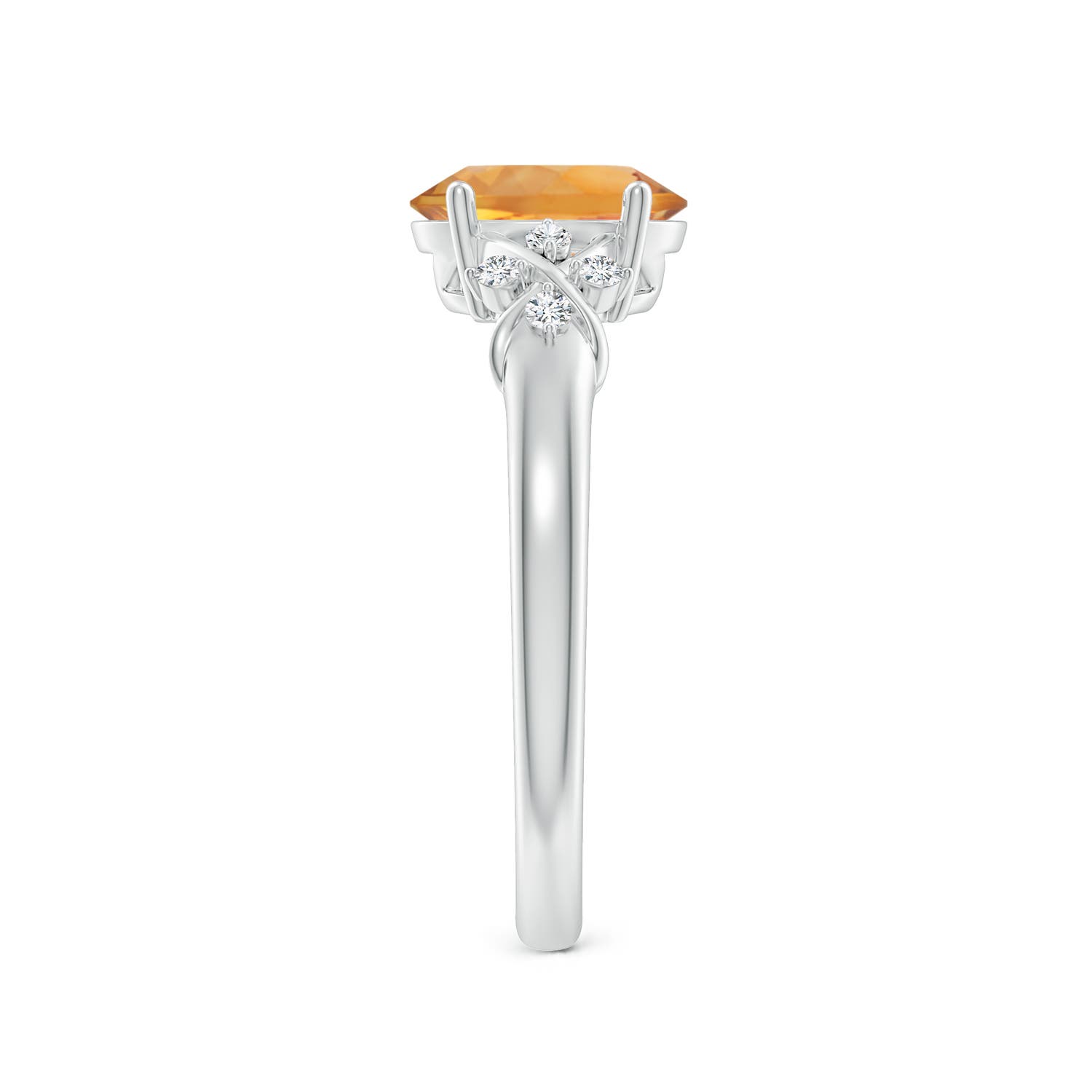 AA - Citrine / 1.18 CT / 14 KT White Gold