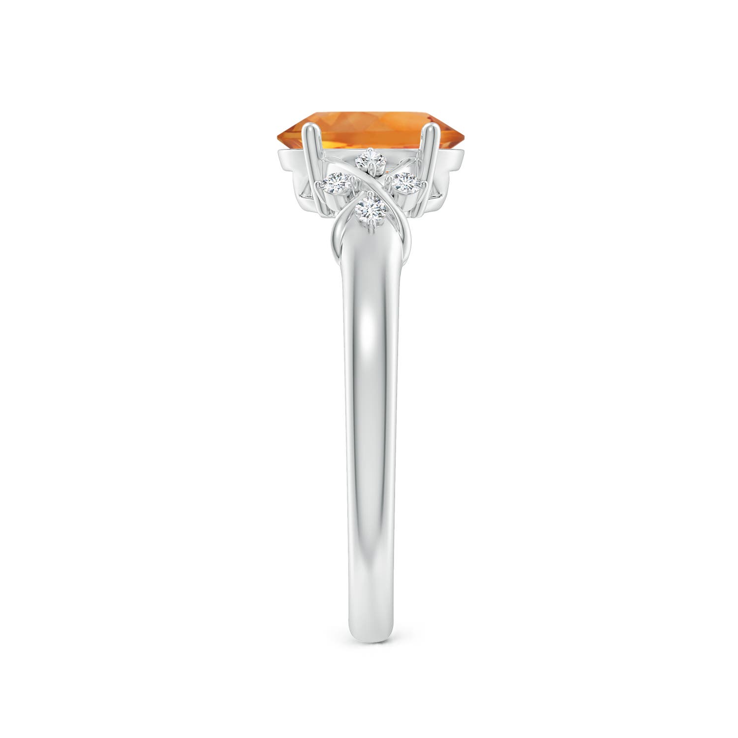 AAA - Citrine / 1.18 CT / 14 KT White Gold