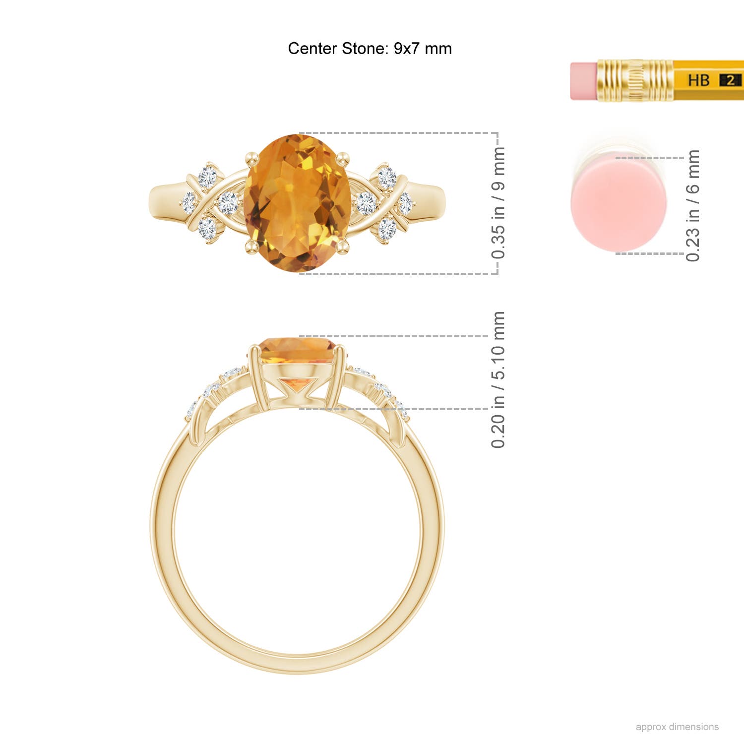 AA - Citrine / 1.76 CT / 14 KT Yellow Gold