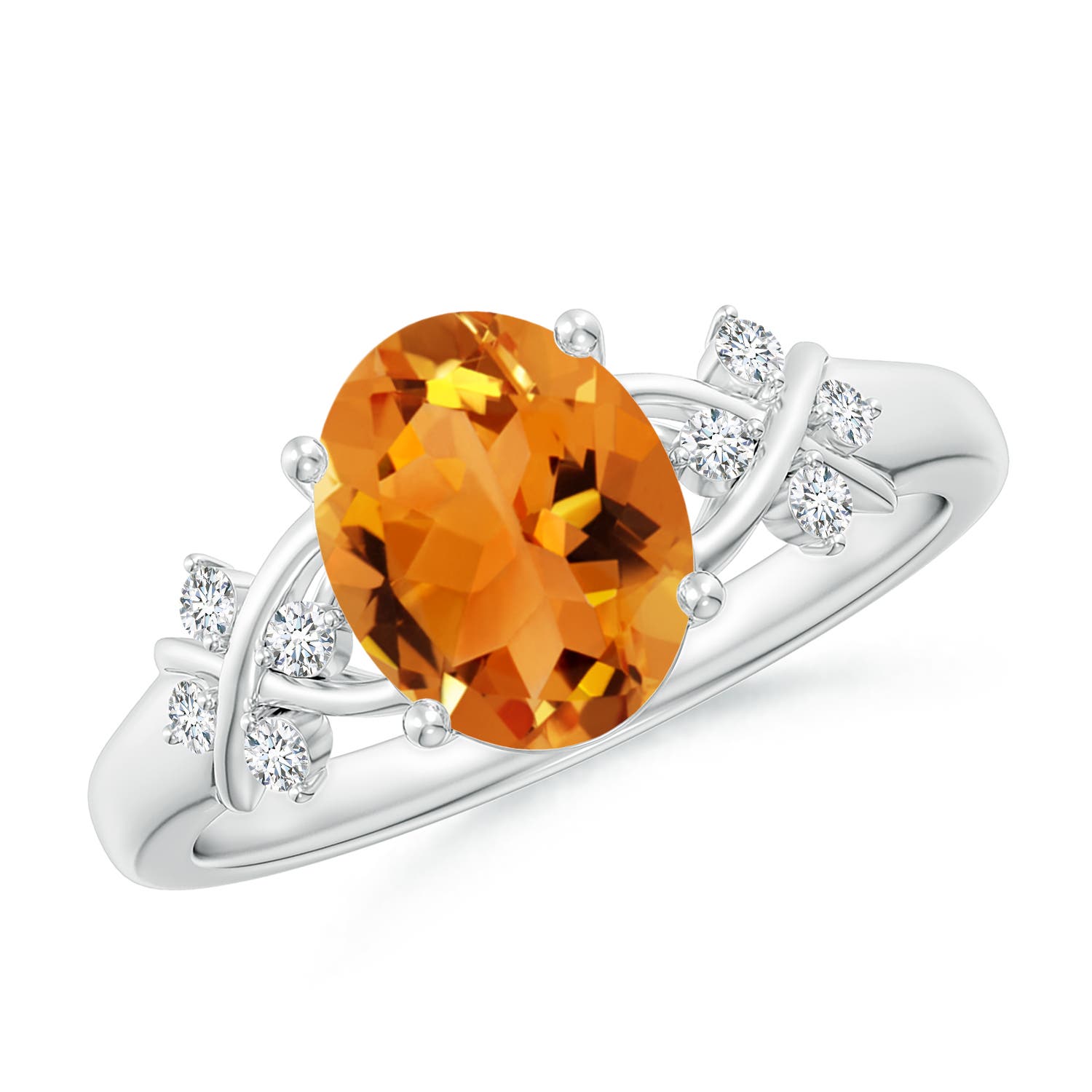 AAA - Citrine / 1.76 CT / 14 KT White Gold