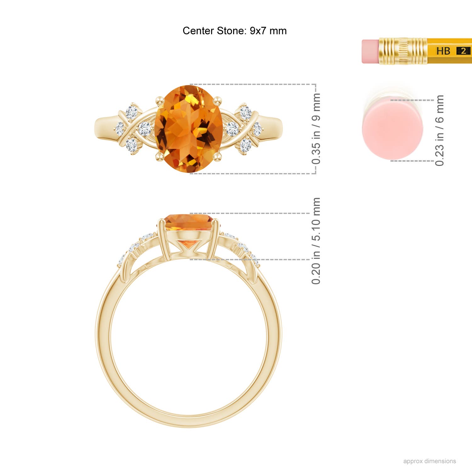 AAA - Citrine / 1.76 CT / 14 KT Yellow Gold