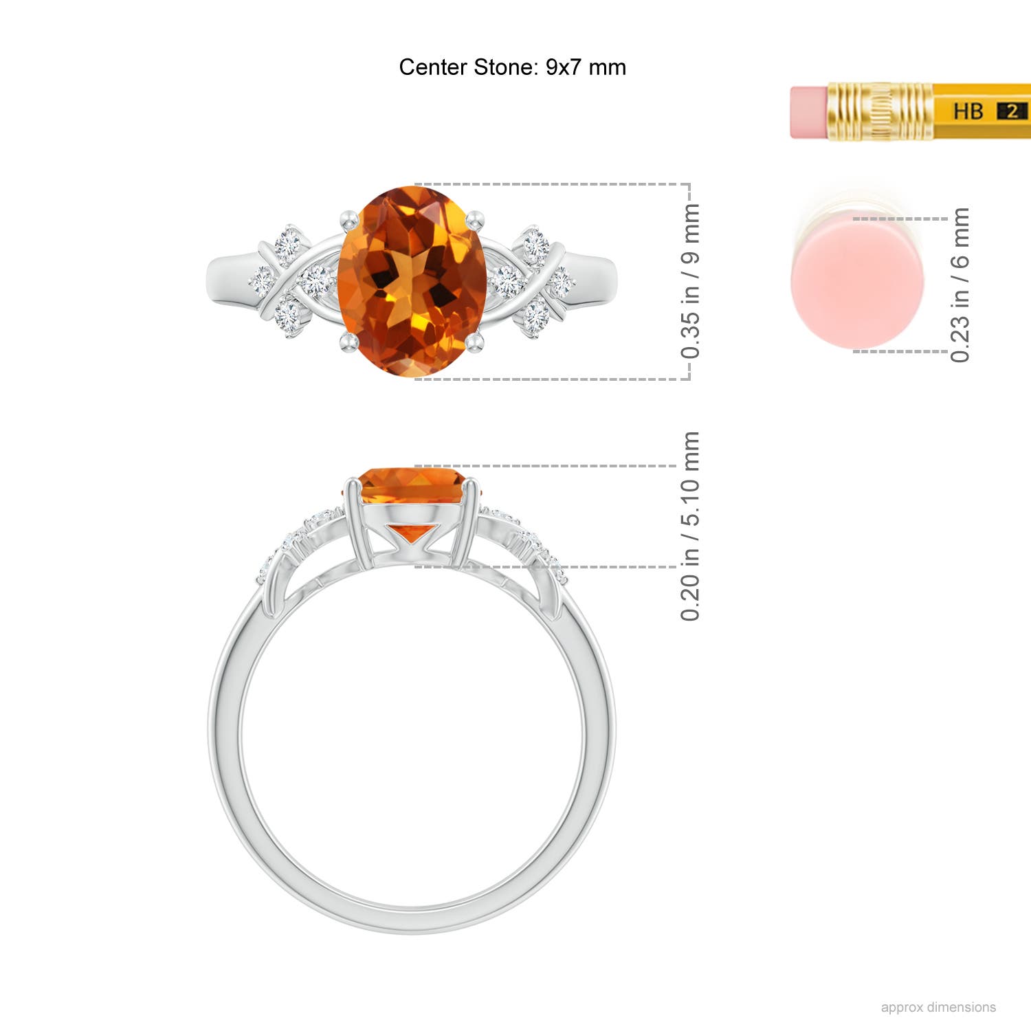 AAAA - Citrine / 1.76 CT / 14 KT White Gold