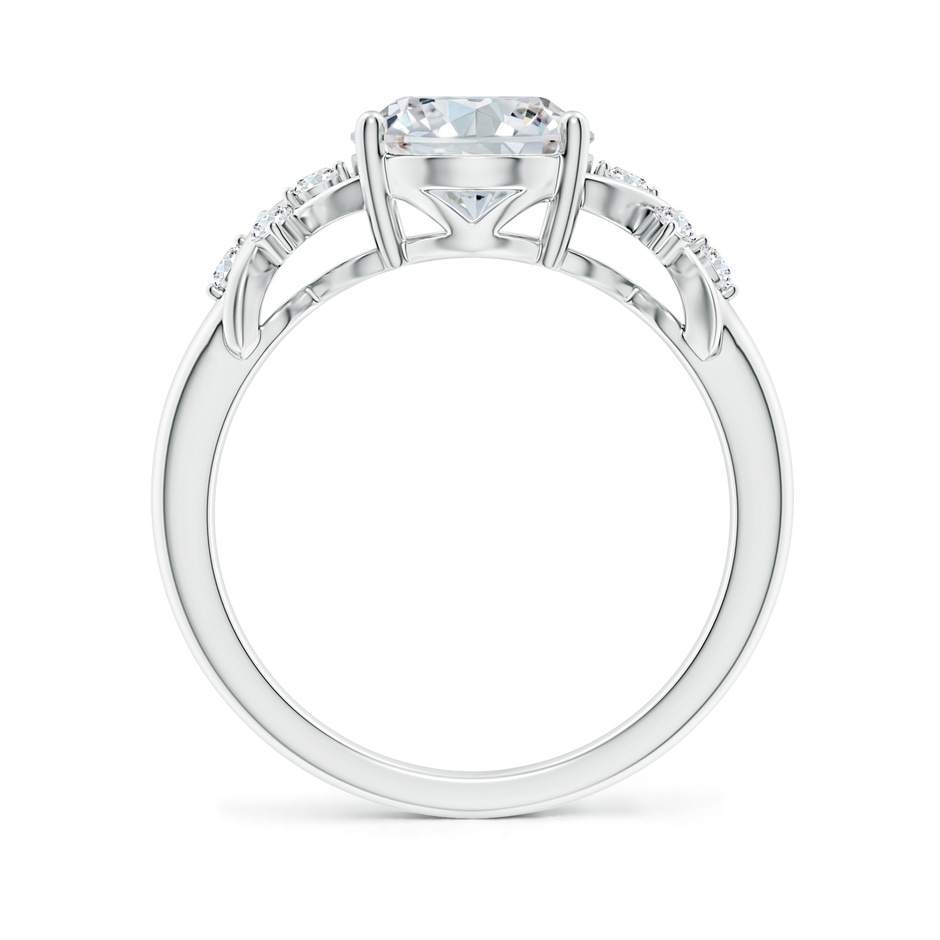 10x8mm GVS2 Solitaire Oval Diamond Criss Cross Ring with Diamonds in White Gold side 199