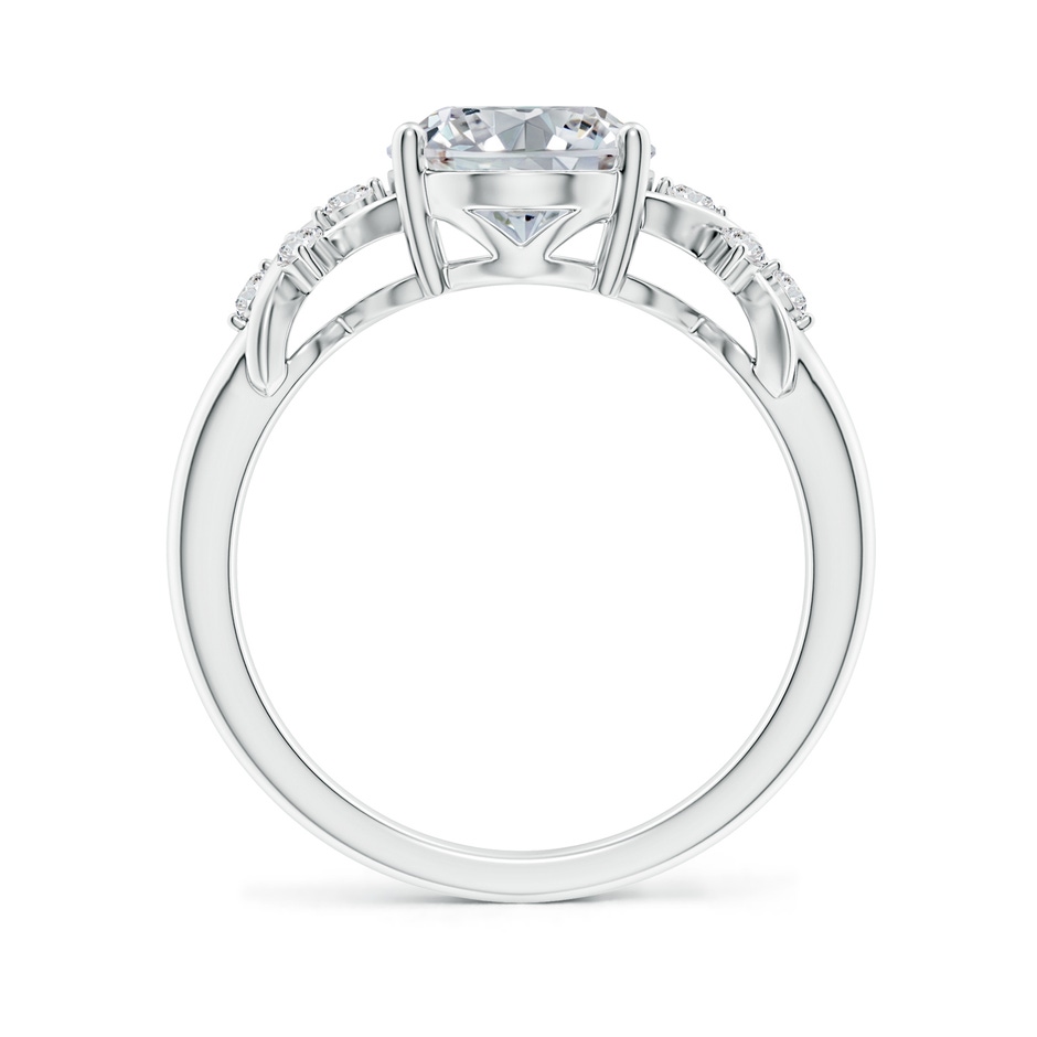 10x8mm HSI2 Solitaire Oval Diamond Criss Cross Ring with Diamonds in White Gold side 199