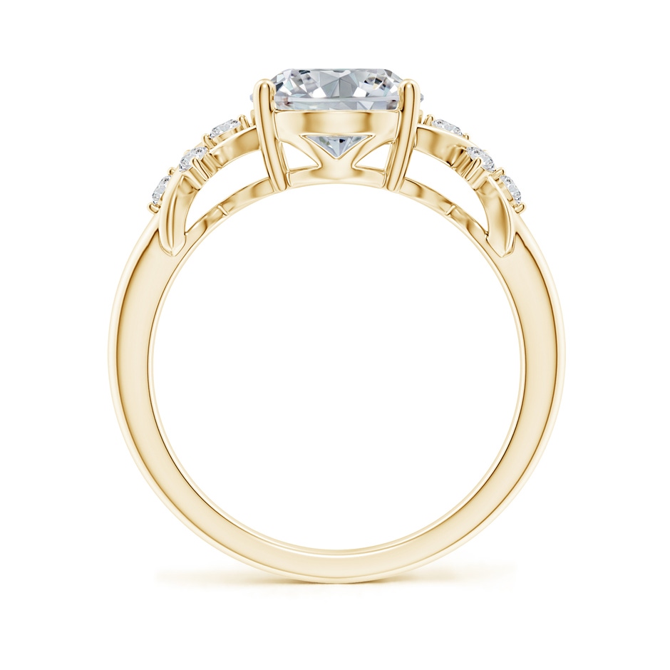 10x8mm HSI2 Solitaire Oval Diamond Criss Cross Ring with Diamonds in Yellow Gold side 199